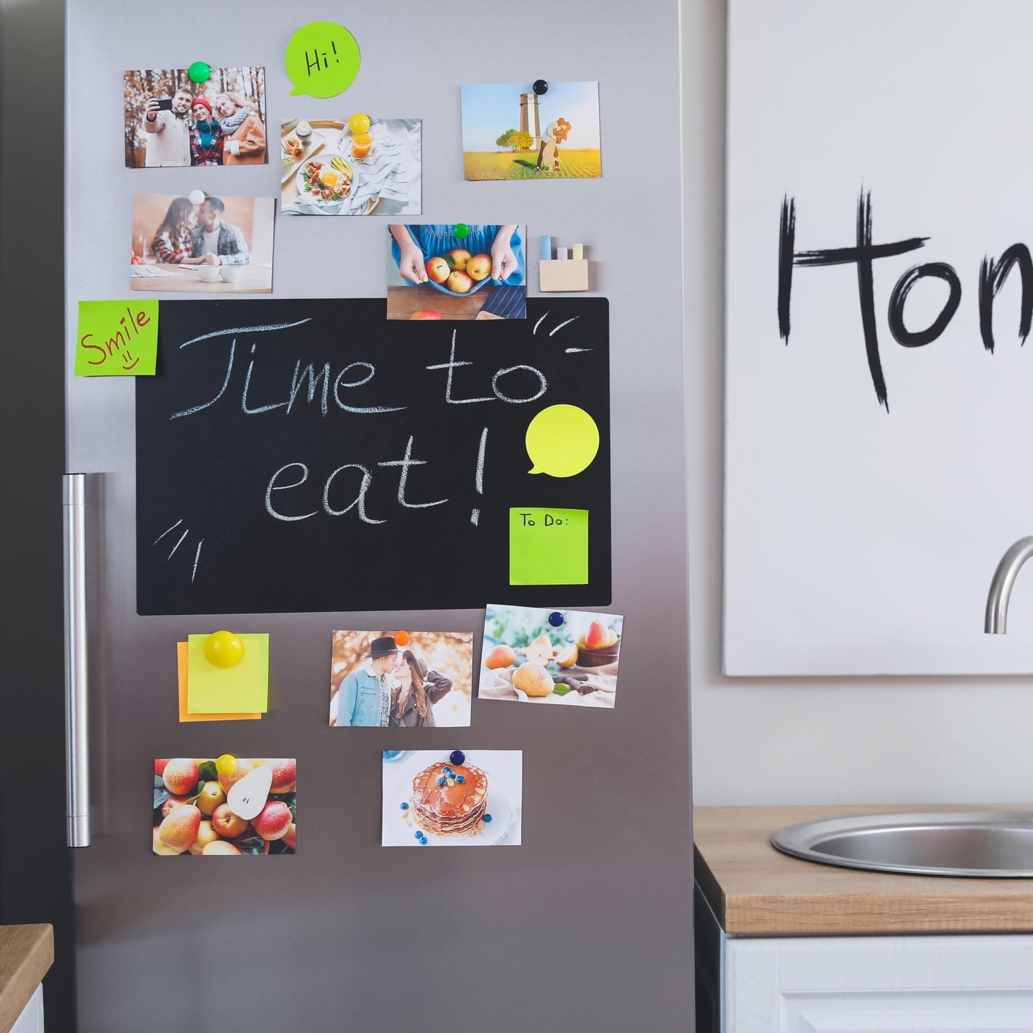 Magnetic Chalkboard Wallpaper Stick and Peel, 45cm*100cm(18" x 39") Chalk Board Contact Paper with Adhesive on Wall for School, Office, Kitchen Fridge, Drawing with Dustless Chalk