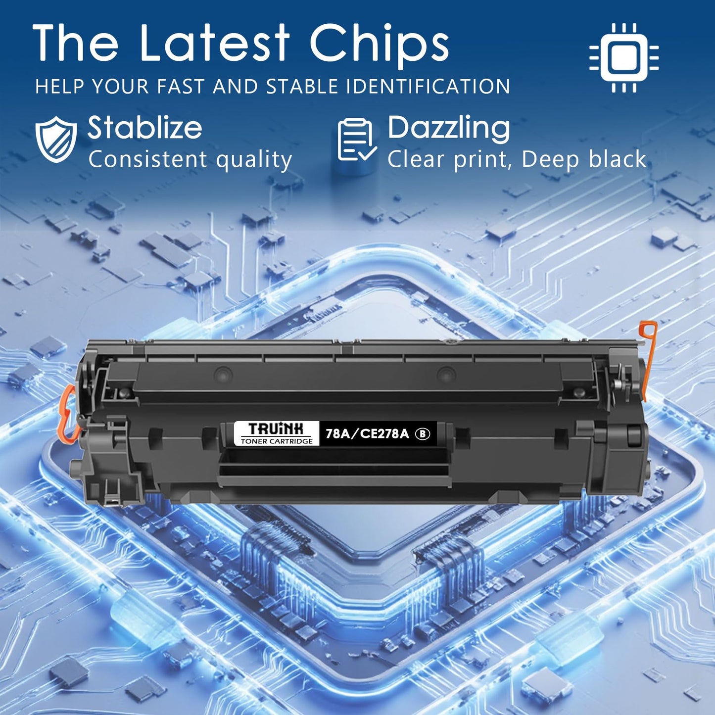 78A Toner Cartridge 2-Pack Replacement for HP 78A | CE278A Toner Compatible with HP P1606DN M1536 MFP M1536DNF P1560 P1566 P1606 Printer Ink.(2 Black)