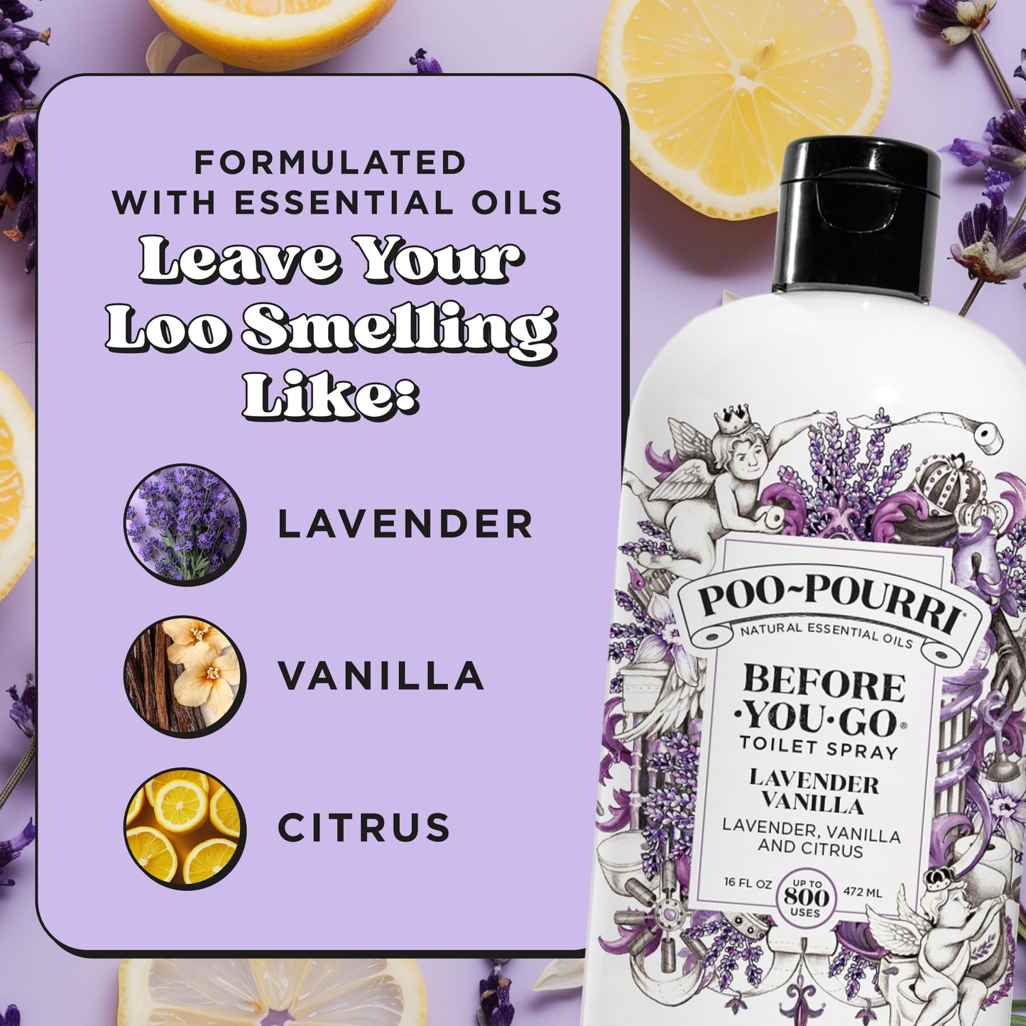Poo-Pourri Lavender Vanilla, 16 Ounces