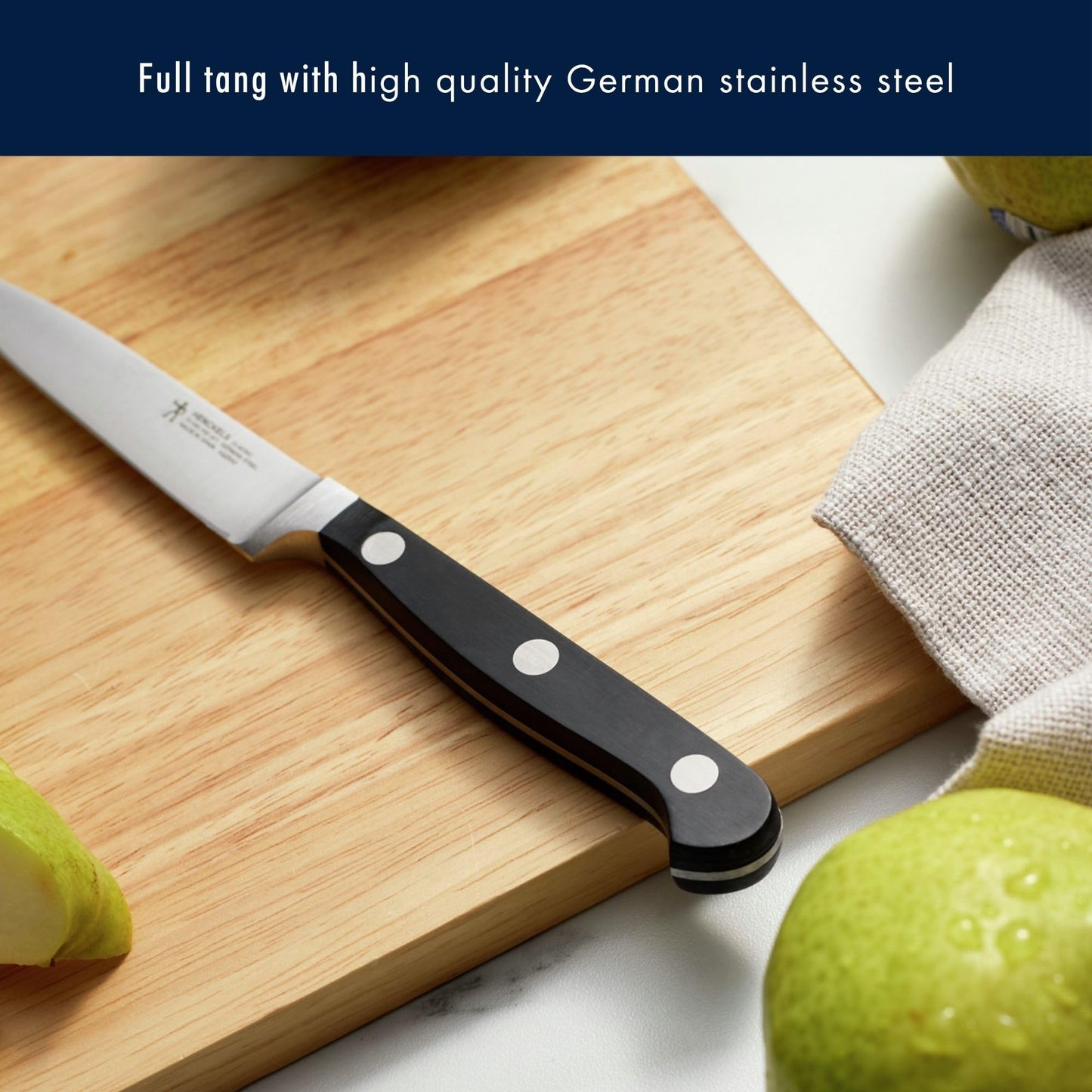 ZWILLING Professional Stainless Steel Premium Black Paring Knife- 4 inches, Ergonomic Handle with Triple Rivet,Razor Sharp Staright Blade, Peeling Knife, German Engineered