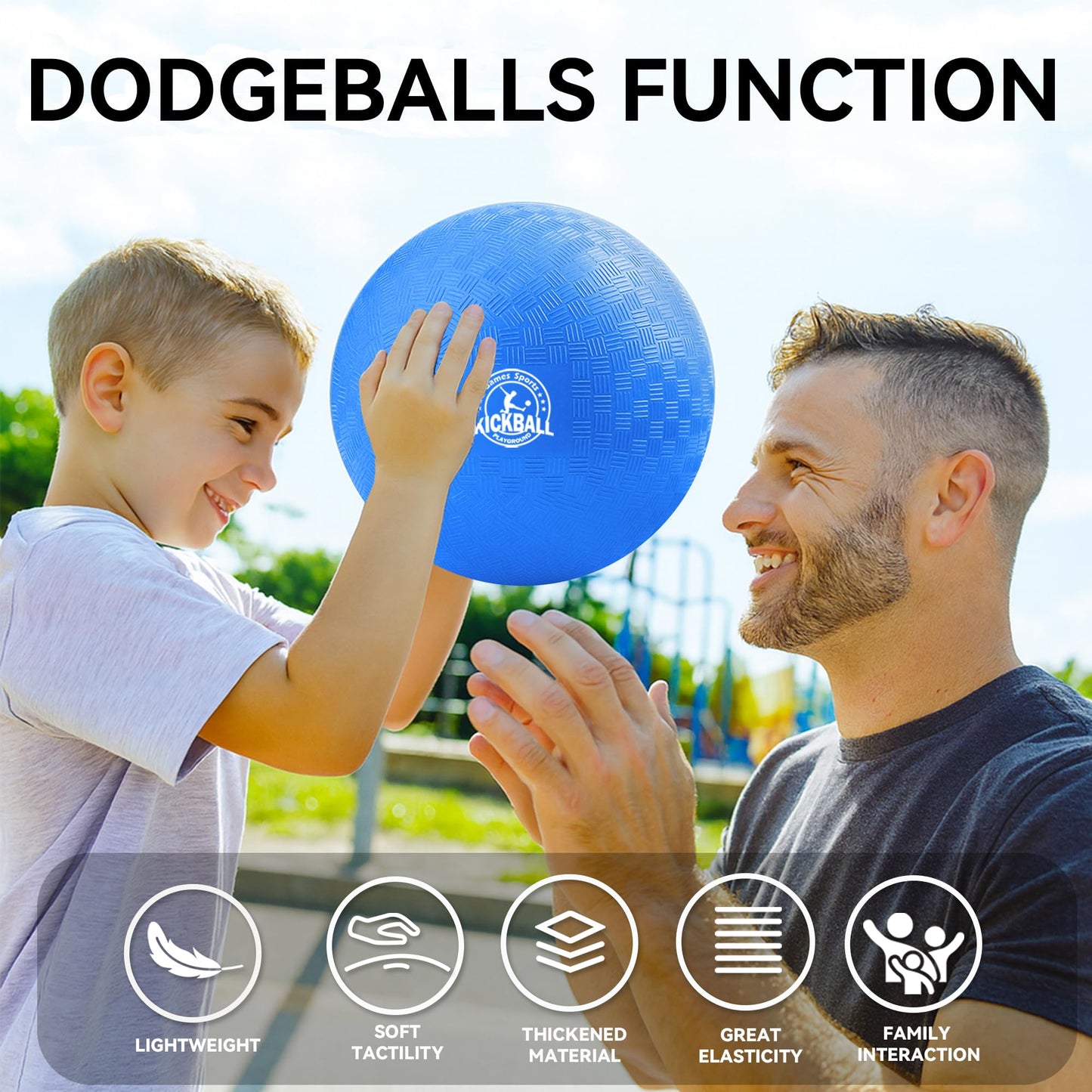 10 Inch Kickball Playground Balls 6 Pack,Playground Balls for Kids&Adults,Dodgeballs,Handballs,for School,Outdoor&Indoor Games,with Hand Pump and Storage Bag,Boys and Girls Gift with Gift Box