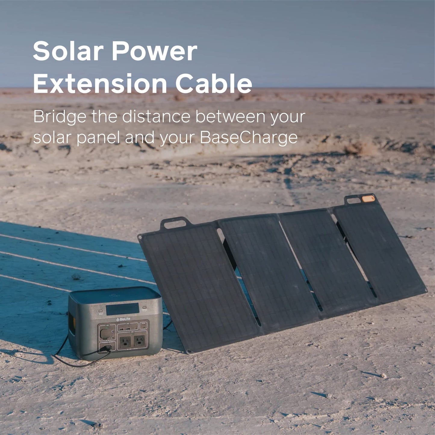 BioLite, Solar Power Extension Cable, Compatible with BioLite BaseCharge Power Stations