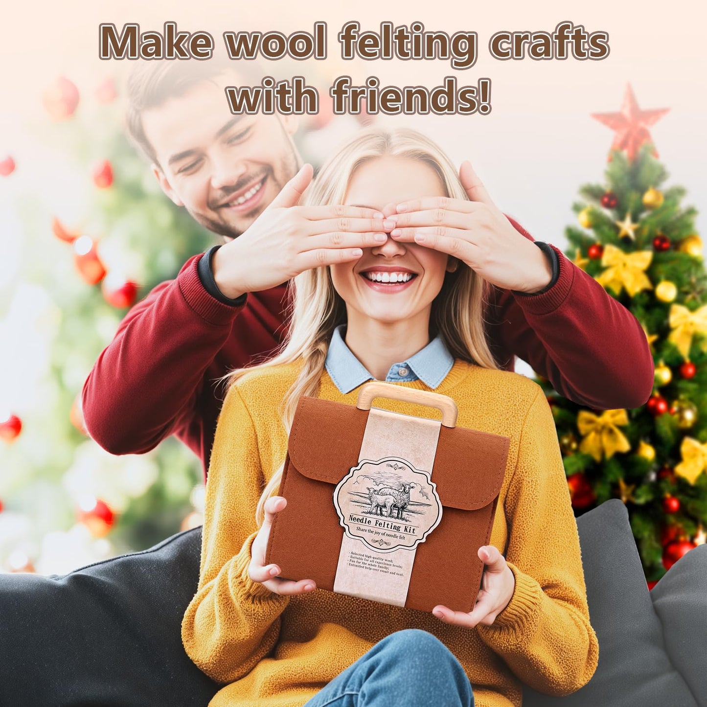 24 Colors Needle Felting Kit, Wool Roving with Felting Needles Kits for Beginners, Needle Felting Starter Kit with Mat Tools Supplies with Storage Bag for Diy Crafting