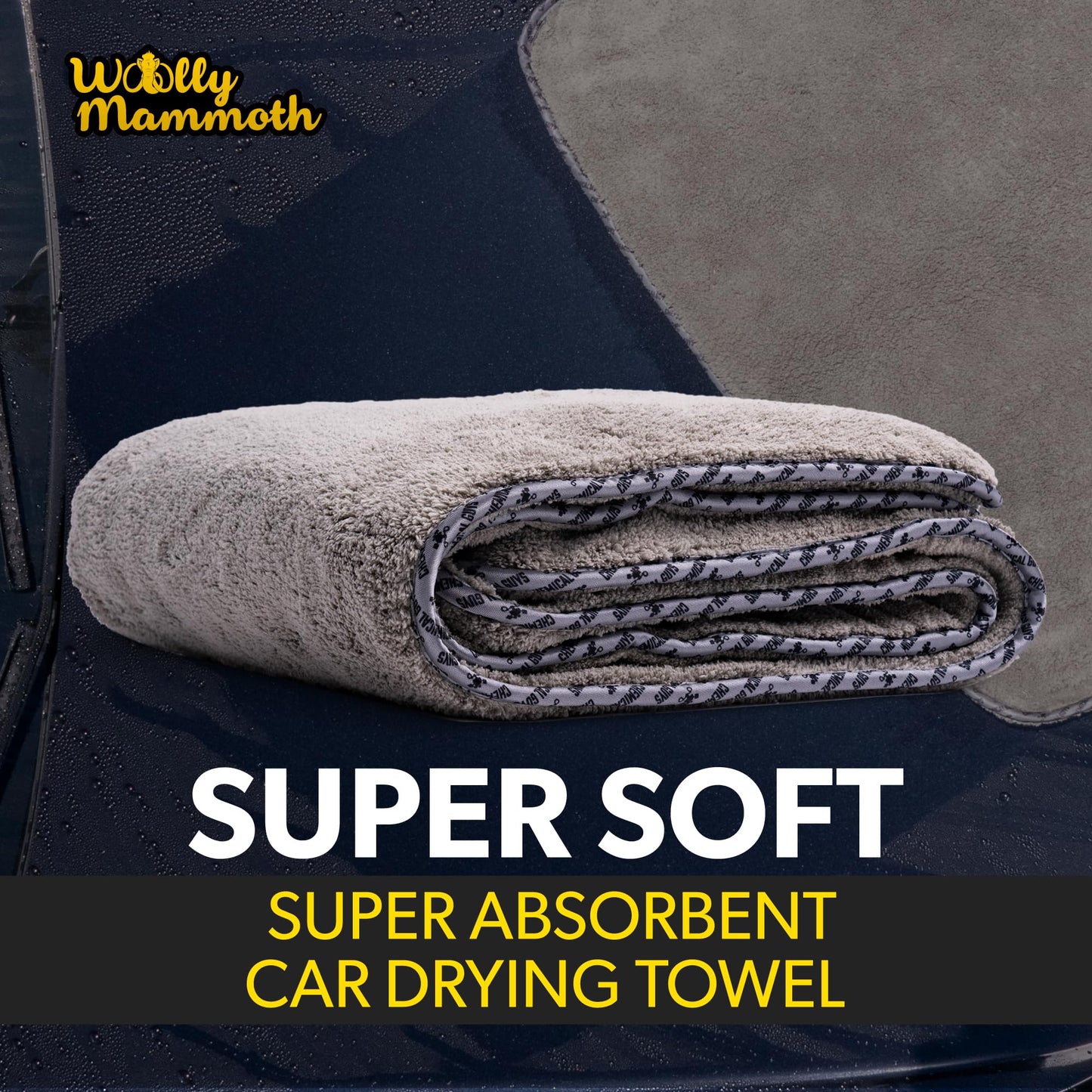 Chemical Guys Woolly Mammoth Microfiber Towel (36" x 25") Cars, Trucks, SUVs, RVs, Home, Pets, Messes, Grey
