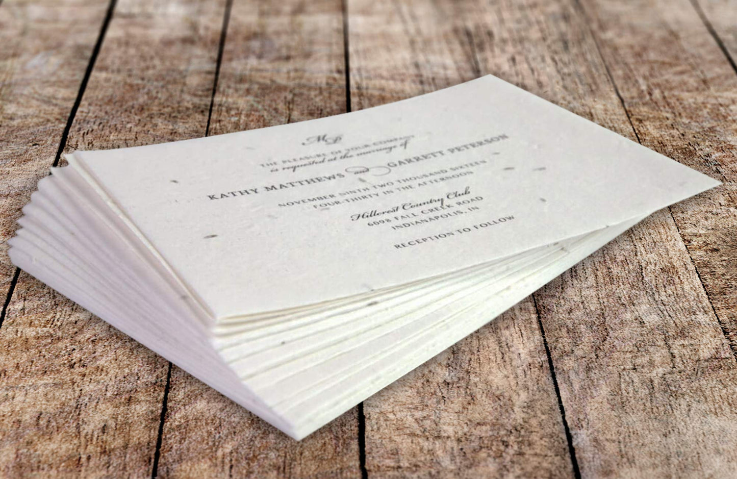 Wanderings Handmade Flower Seed Greeting Cards – 5" x 7" (12.5 x 18cm) – Pack of 25 – Plantable Wildflower Seed Paper for Invitations, Thank Yous & Greetings – 250 GSM Deckled Edge