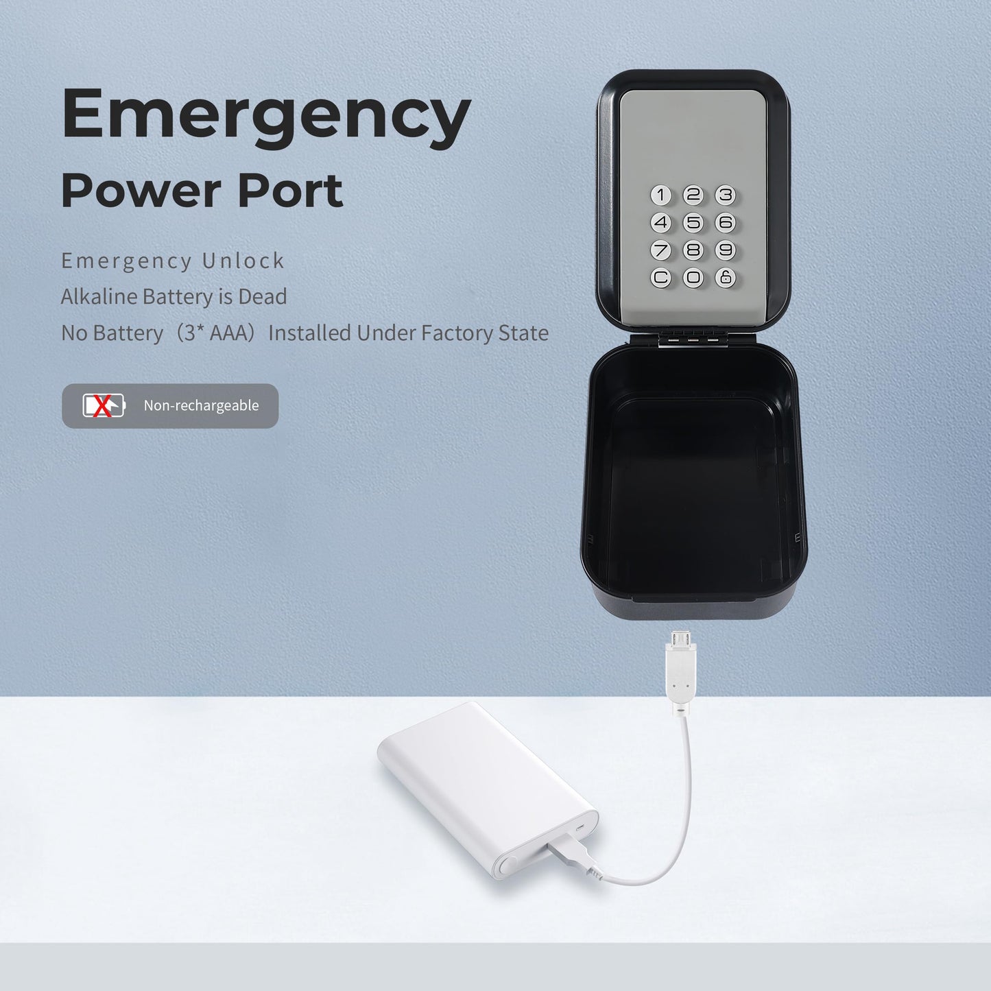 Smart Key Lock Box with Electronic Code, APP Control, PIN Code Access, Weatherproof Safe for House, Garage, Apartment