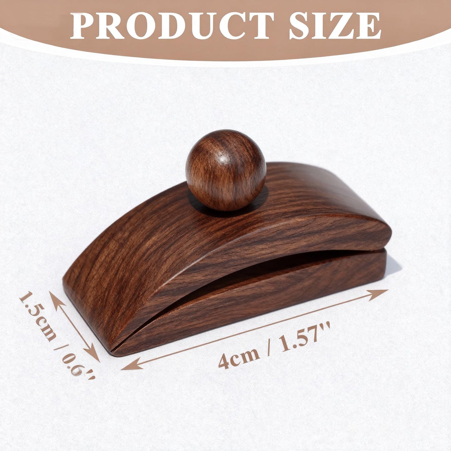 OHIYO Solid Walnut Wood Tapestry Wall Hangers 4 Pack Quilt Hangers, Blanket Hanger Clamps for Display, Wooden Wall Clips for Hanging Rug