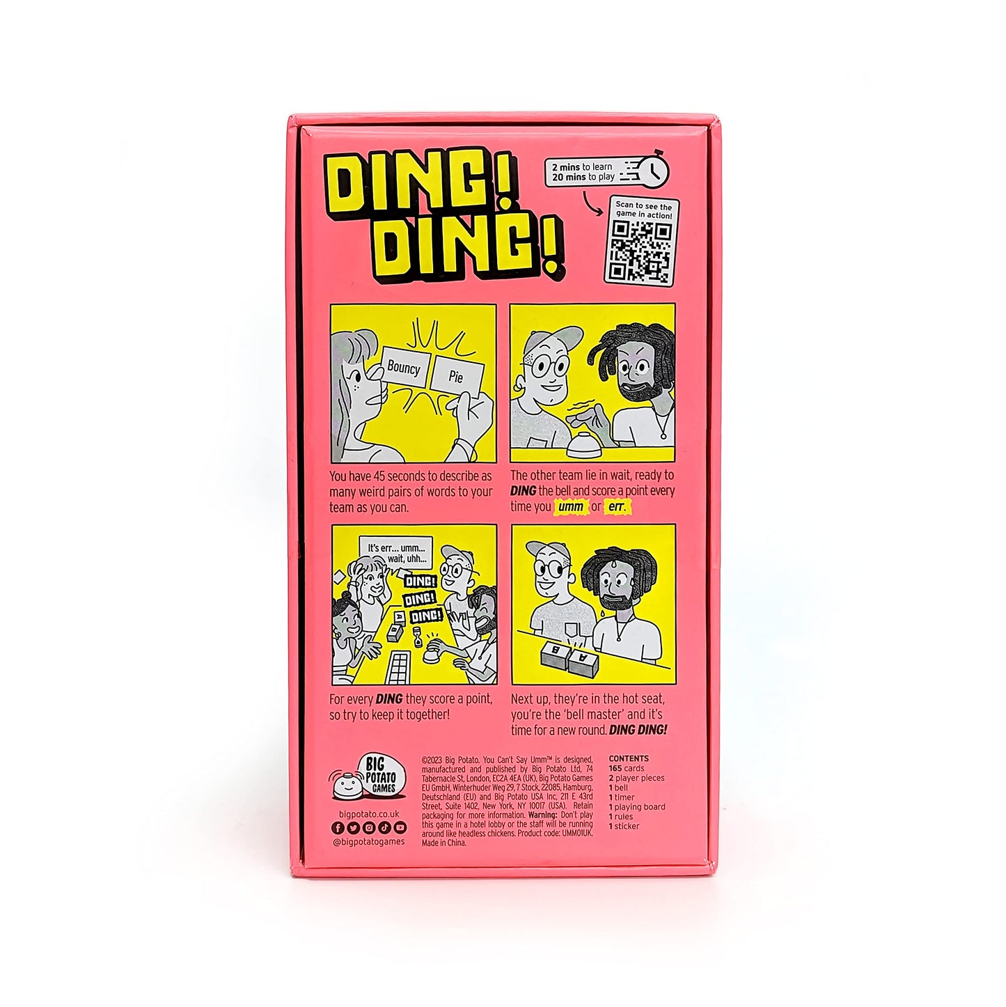 Big Potato You Can't Say UMM: A Party Game for Family and Adults, Fast-Paced Family Word Game, Must Have for Game Night, Bonus Content Included
