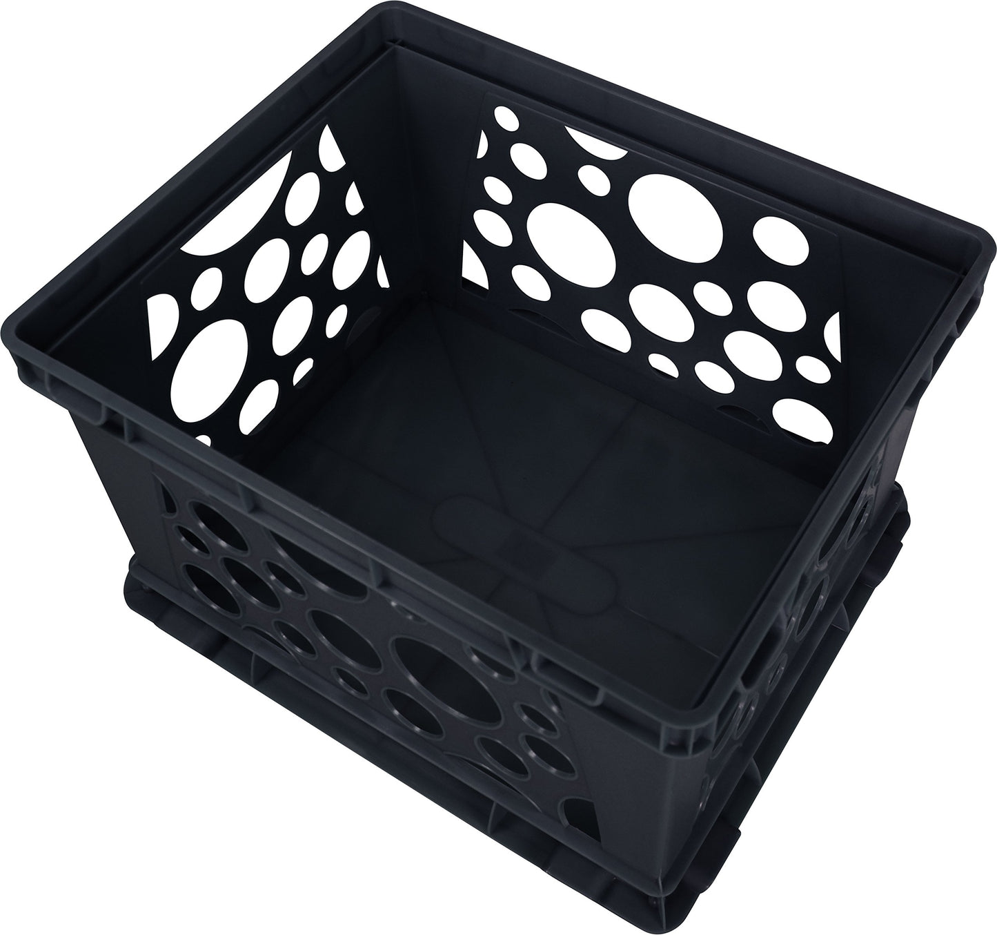 Storex Premium File Crate with Handles – Letter and Legal Document and Folder Storage, Black, 3-Pack (61546A03C)