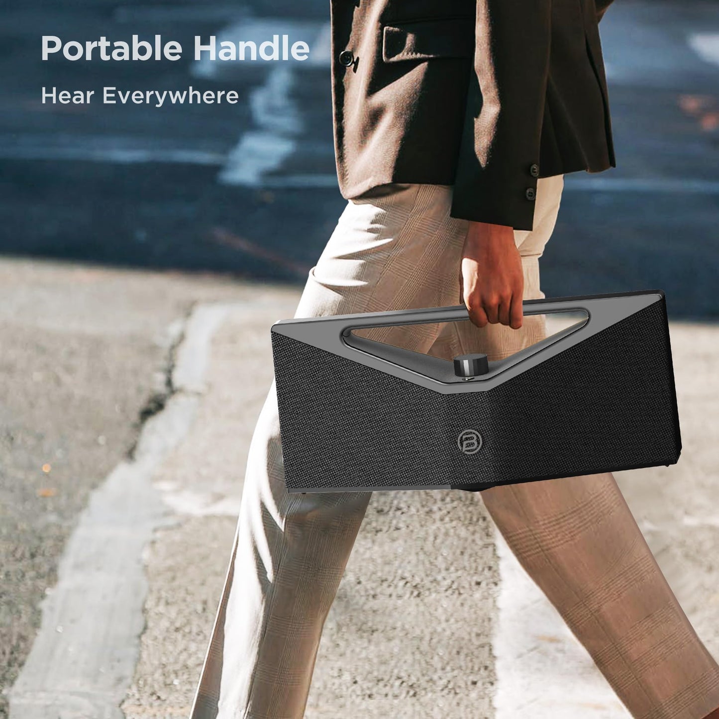 BUGANI Bluetooth Speaker Loud 160W,Waterproof Large Bluetooth Speaker Subwoofer Hi-Res Audio, 12H Playtime Party Outdoor Speakers for Camping, Beach, Golden