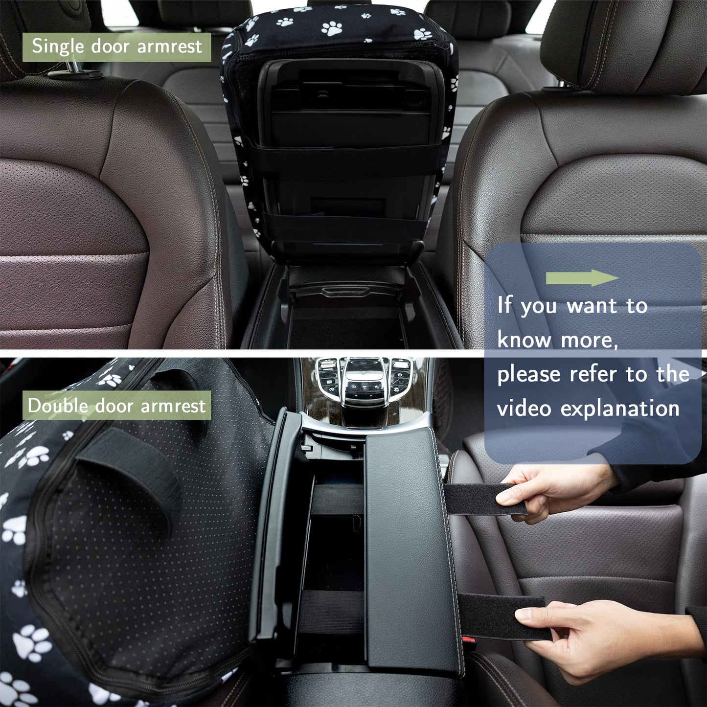 Cullaby Dog Car Seat for Small Dogs (Under 15 lbs) – Center Console Pet Carrier with Safety Belt, Storage Pockets & Removable Washable Cover (Black Car Seat)