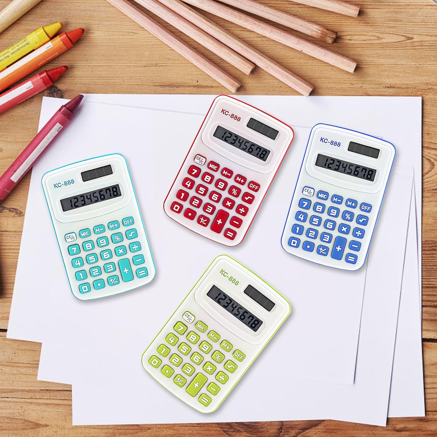 26 Pack Pocket Calculator Small Battery Powered Basic Calculator Bulk Mini Size 4 Function Hand Held Calculator for Students Kids School Home Office in