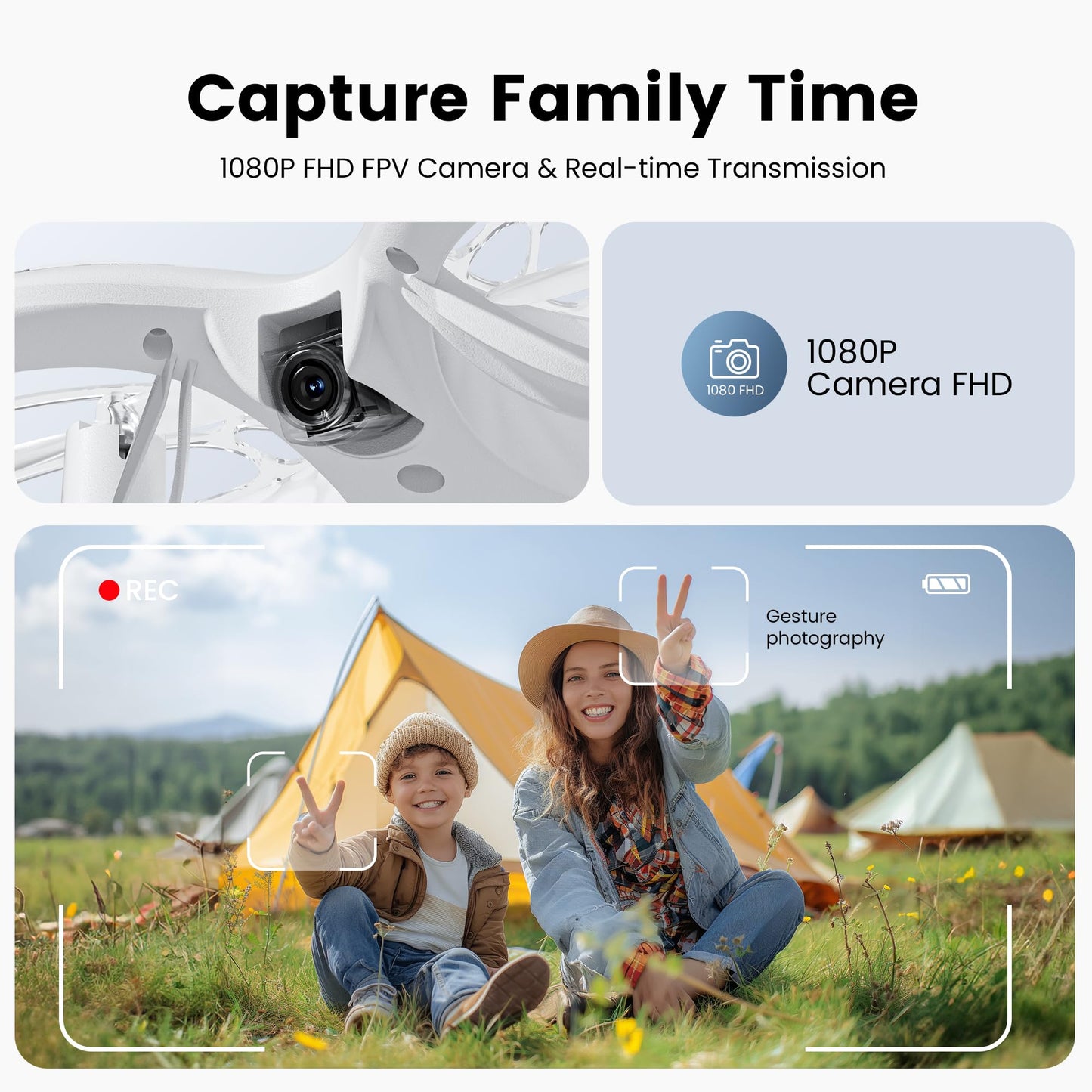 Ameta Morpho Drone for Kids with Camera 1080P HD, FPV RC Quadcopter for Beginners with 32 RGB Light/ 2 Batteries, Cool Toys Gifts for Boys Girls, Prevent Loss Buzzer, 18 min Flight Time