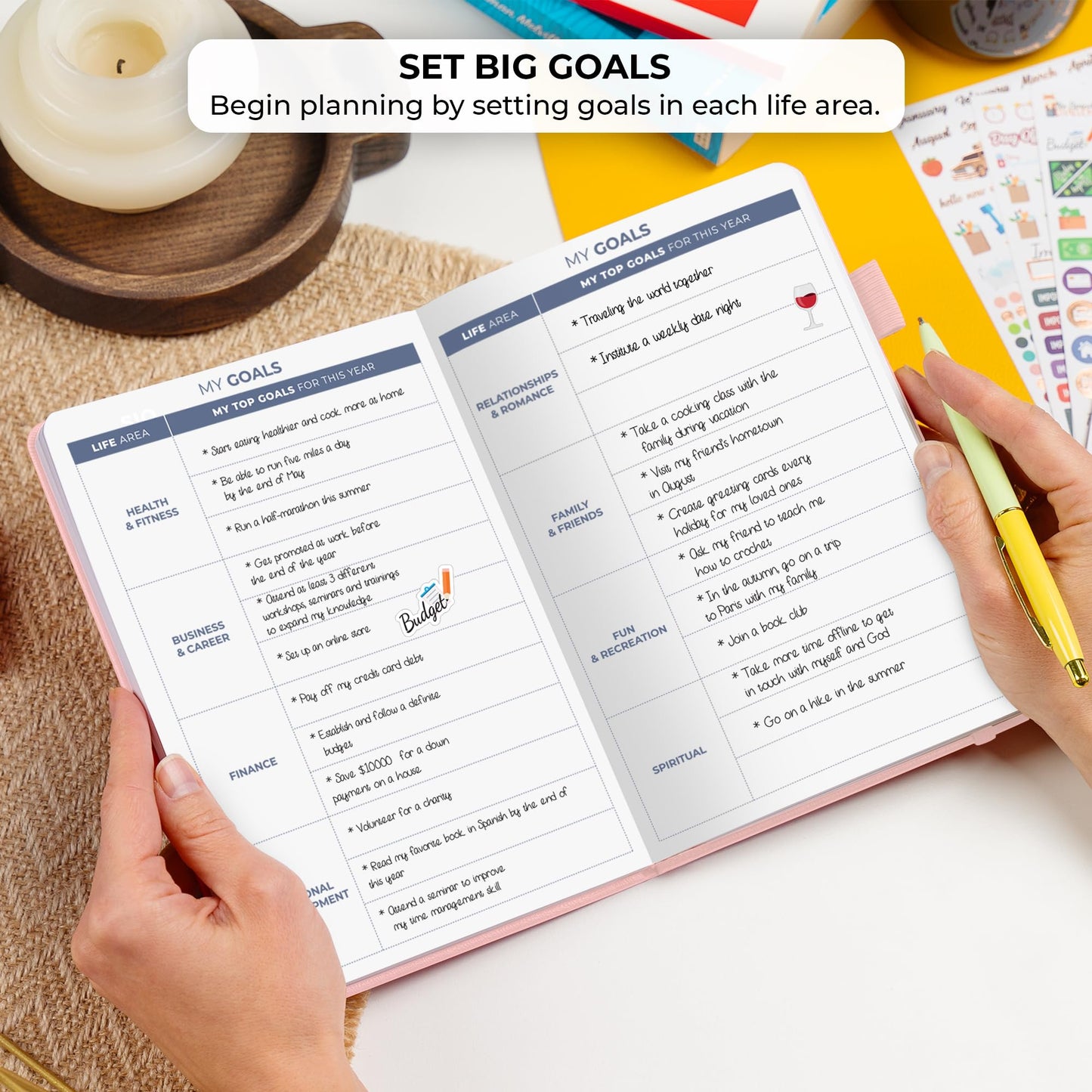 Clever Fox Planner 2nd Edition – Colorful Weekly & Monthly Goal Setting Planner, Habit Trackers, Time Management and Productivity Organizer, Gratitude Journal, Undated, A5, Lasts 1 Year – Rose Gold