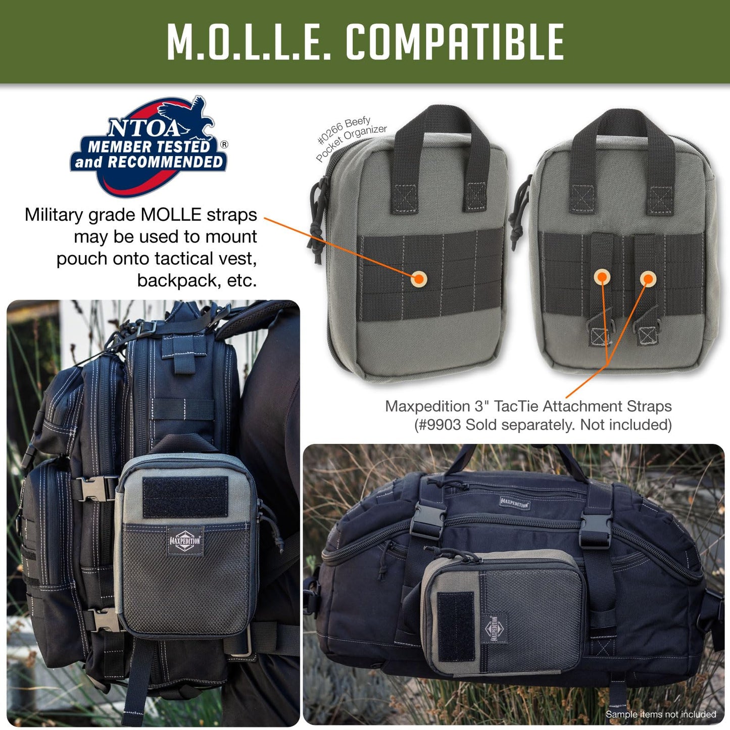 Maxpedition Beefy Pocket Organizer, Wolf Gray