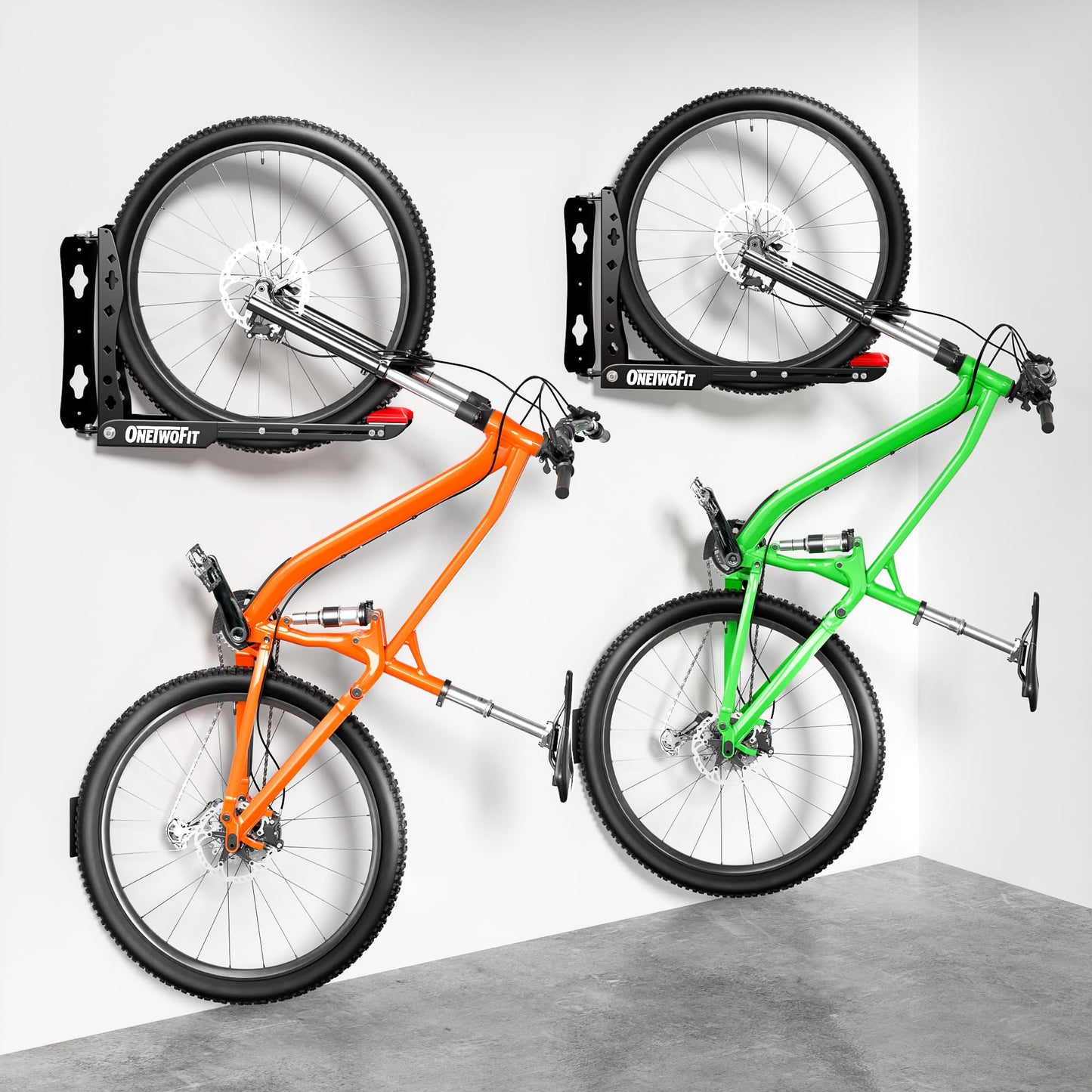 Swivel Bike Wall Mount, 2 Pack Bike Rack Garage No Heavy Lifting, Space Saving Bicycle Hangers for Garage Wall, Hold Up to 80lbs, Bike Storage Rack for Home Toolhouse Apartment Living Room