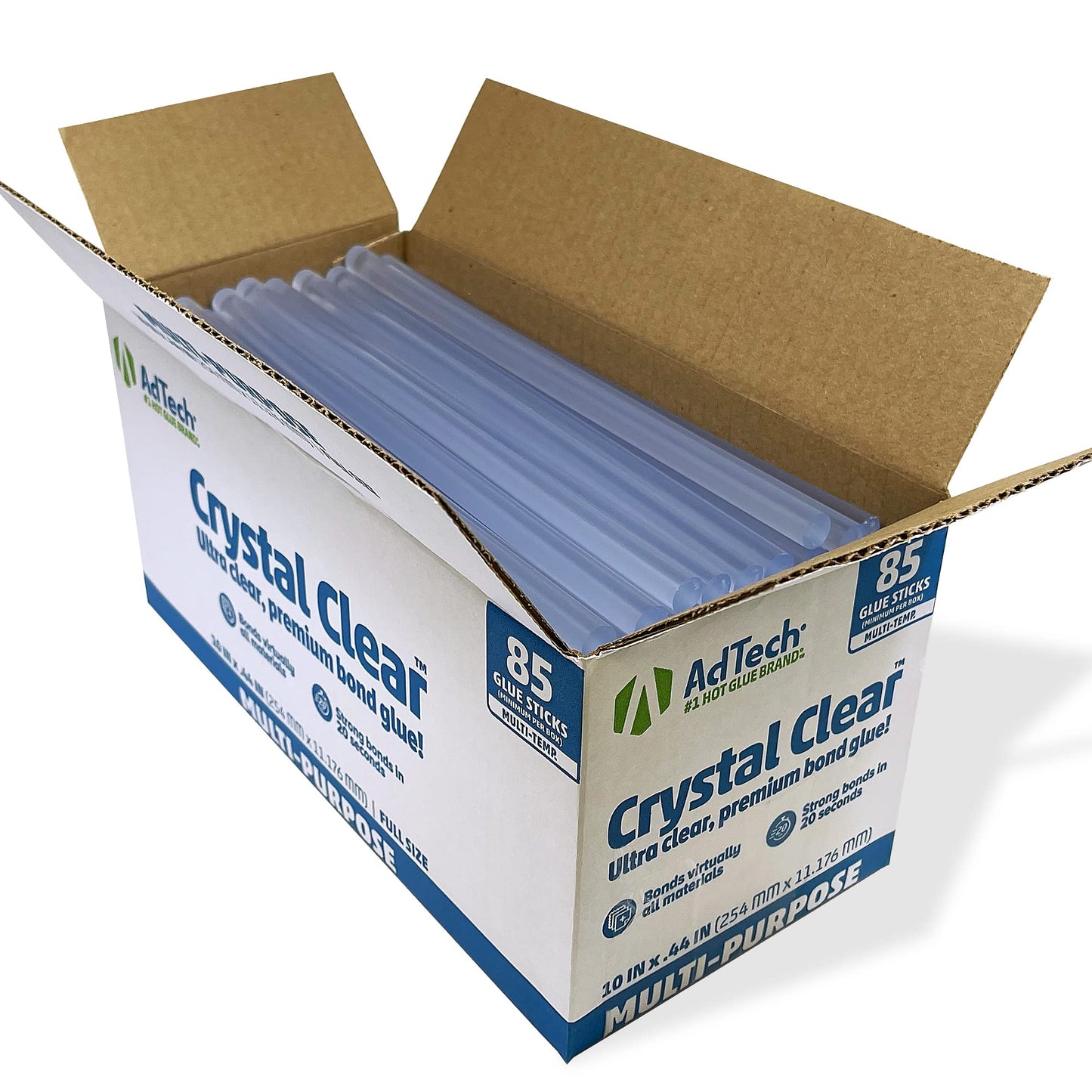 Adtech 5lb Bulk Pack 10” Hot Glue Sticks (220-115-5) – Full Size, Crystal Clear, Hot Glue Gun Sticks. All-purpose glue sticks for crafting, scrapbooking & more.