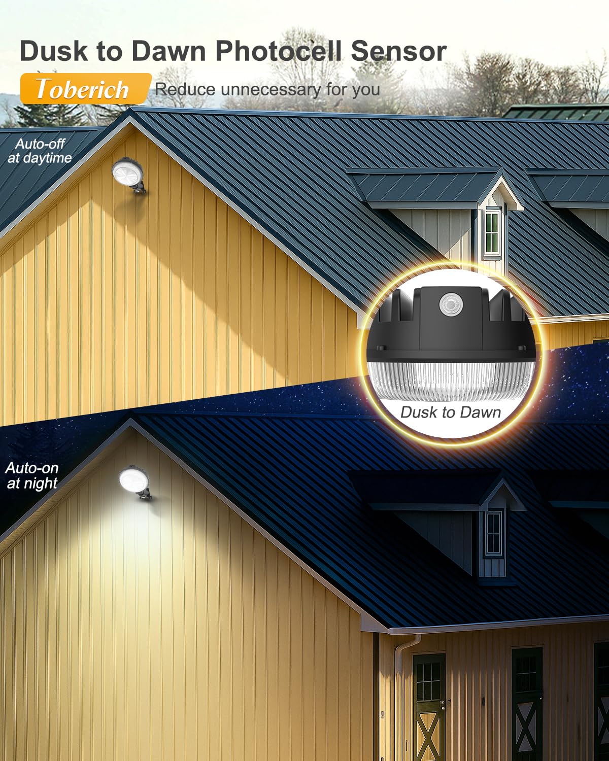 LED Barn Light, 150W 20000LM Dusk to Dawn Outdoor Lighting with Adjustable Angle Upgraded Photocell, 6500k Daylight IP66 Waterproof Street Lights for Yard, Barn, Farmhouse Outdoor Security Lighting