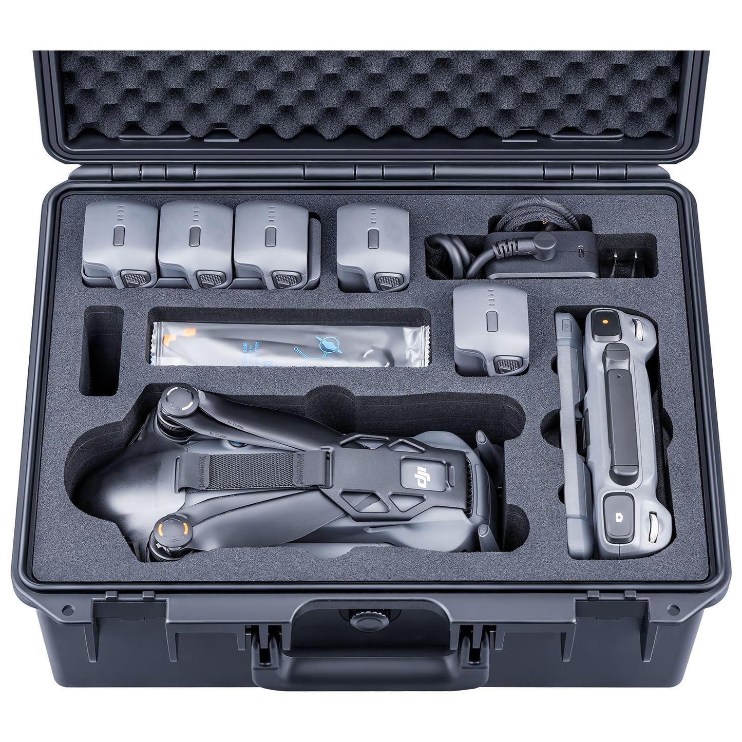 Lykus Titan M400 Waterproof Hard Case for DJI Mavic 4 Pro, DJI RC Pro 2/RC2, Fits up to 6 Batteries and Accessories in Fly More Combo/Creator Combo [CASE ONLY]