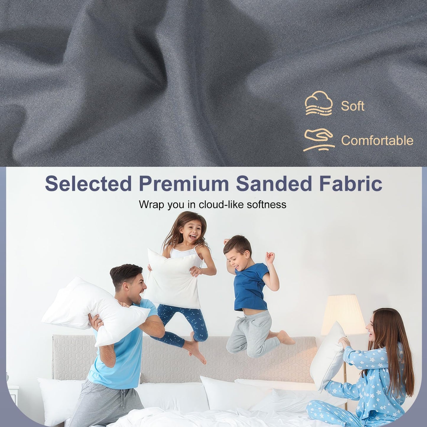 Lewondr Extra Deep Pocket Queen Sheet for Air Mattress, Queen Sheets Deep Pocket Bed Sheet with All-Round Rubber Band, Fit with 13-21 in, Bed Sheet