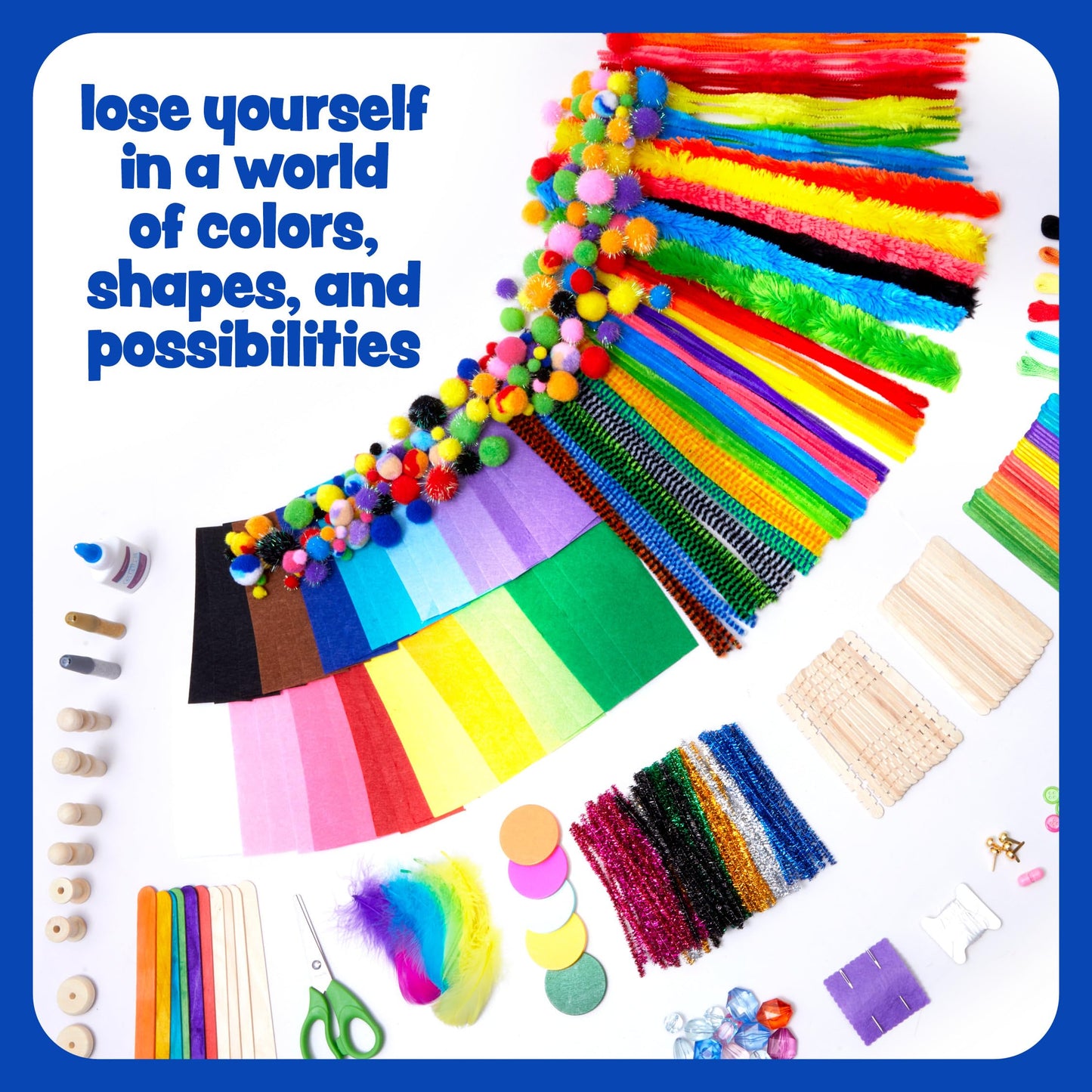 Arts and Craft Kit Vault - 1000+ Piece Crafts Kit Library in a Box for Kids Ages 8 9 10 11 & 12 Year Old Girls & Boys - Crafting Supplies Set Kits - Gift Ideas for Preschool Kids Project Activity