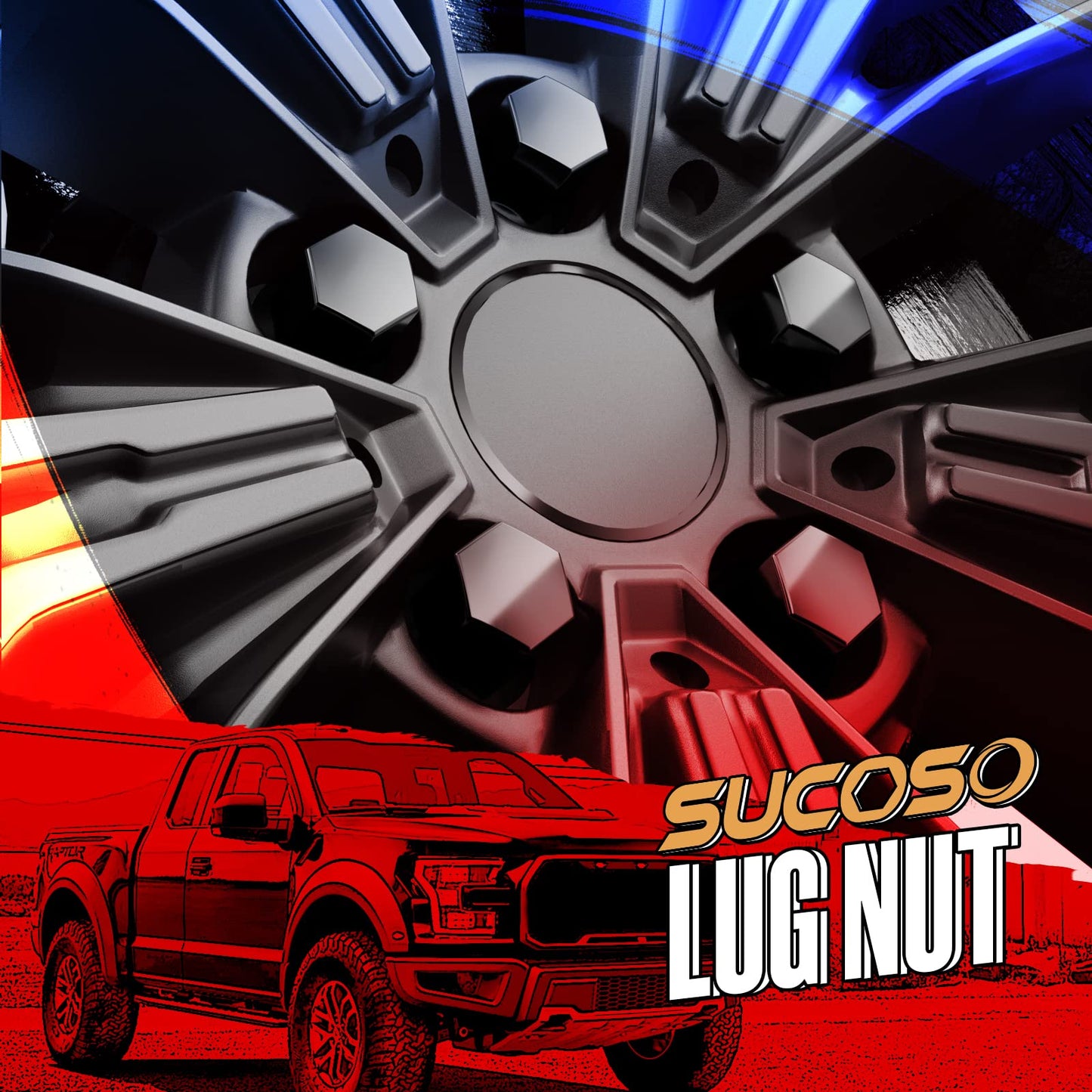14x1.5 OEM Factory Style Large Acorn Seat Wheel Lug Nuts, 20 PCS M14x1.5 Closed End One-Piece Lugnuts for Grand Cherokee/Wrangler/Mustang/Camaro/RAM 1500