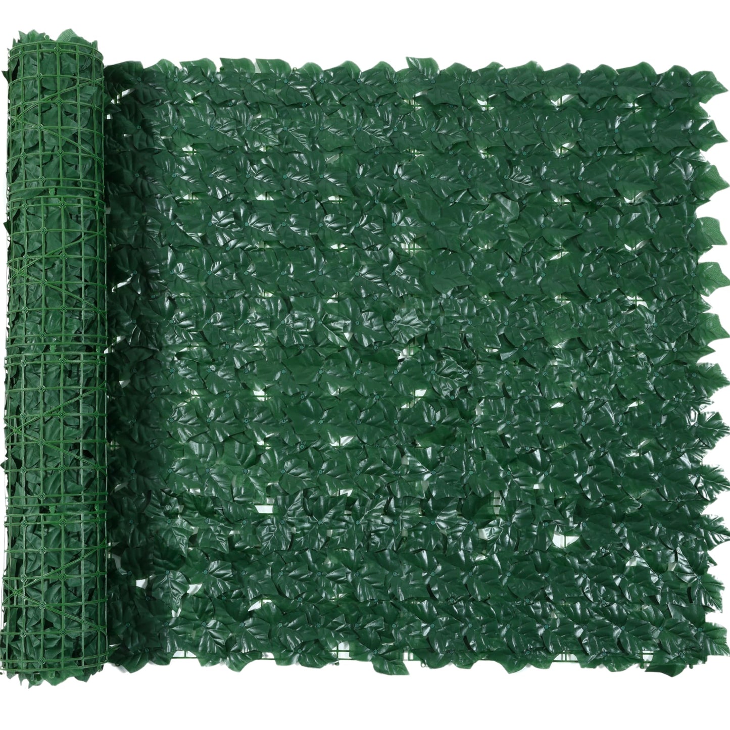 Jinwu Artificial Ivy Privacy Fence Screen, 100x300cm Artificial Faux Ivy Hedge, Expandable Faux Privacy Fence with 80 pcs Zip Ties Decoration for Wall Screen, Outdoor Garden, Wedding Decor