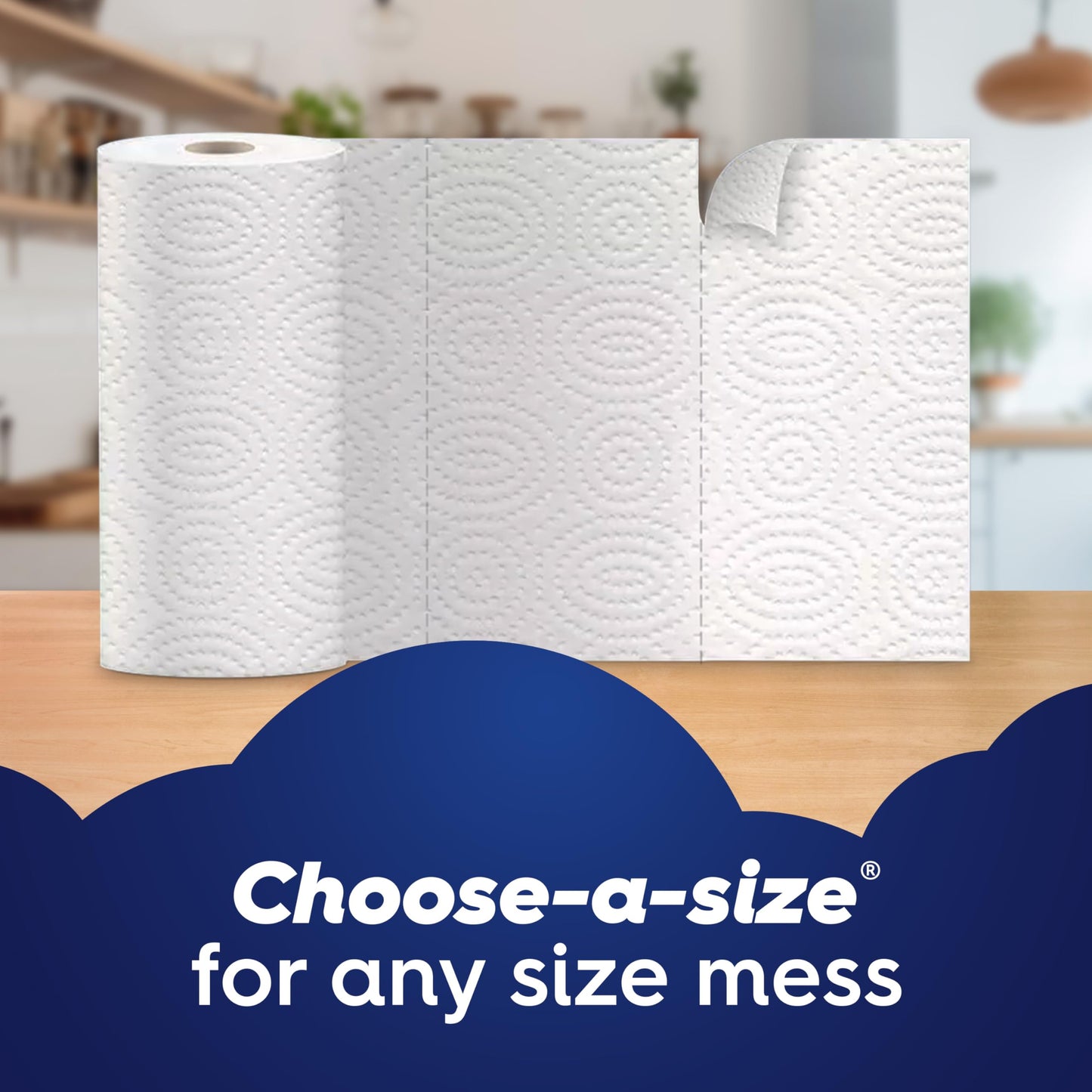 White Cloud Ultra PRO Ultra Absorbent Paper Towel, Choose-a-Size Sheets, 2 Packs of 6 Double Rolls = 24 Regular Rolls
