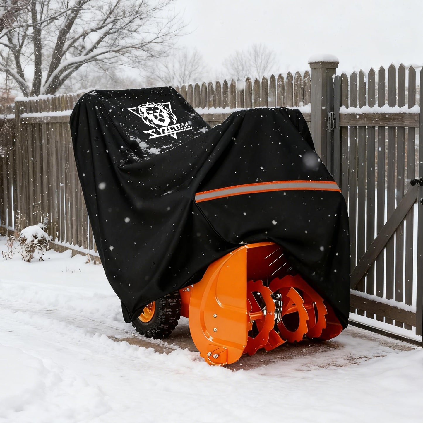 XYZCTEM Snow Blower Cover 300D Oxford Fabric, Universal Fit Snow Blower Cover, Covers for Snow Blowers Against Water, UV, Wind, Outdoor Protection (Black)