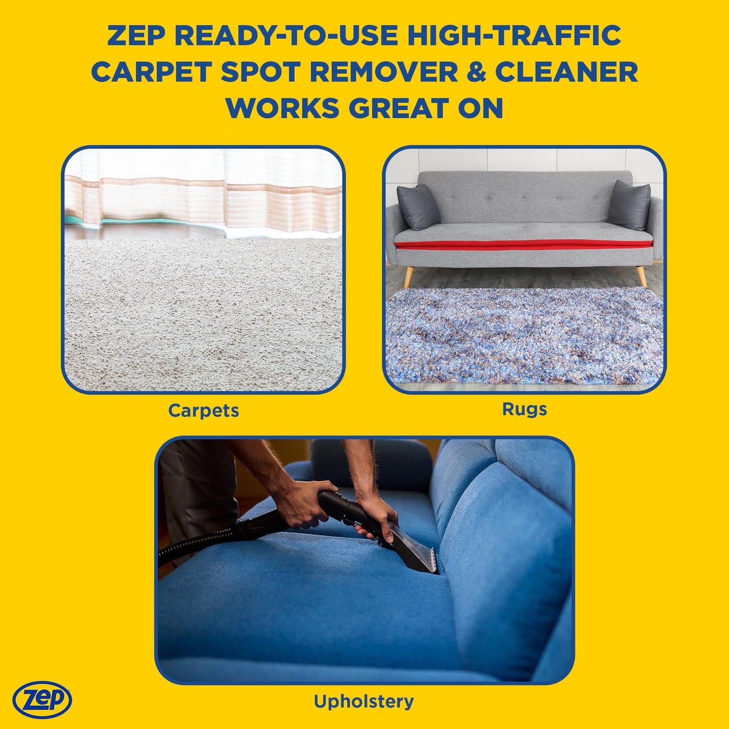 Zep High Traffic Carpet Cleaner - 1 Gallon - Penetrating Formula Removes Deep Stains. Make High-Traffic Areas Look New Again