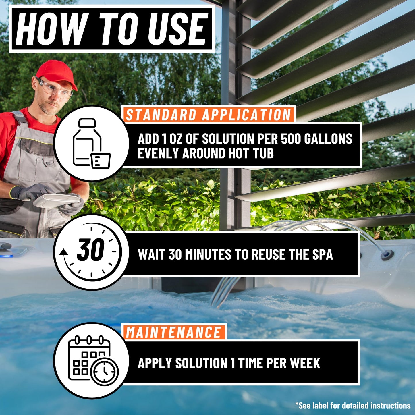 BubbyShine, 5in1 Weekly Hot Tub Cleaner - Spa Clarifier, Natural Enzyme, Conditioner, Scum Absorber, Inflatable Tub Chemicals Starter Kit, Spa Chemicals Cleaner (16 Weeks)