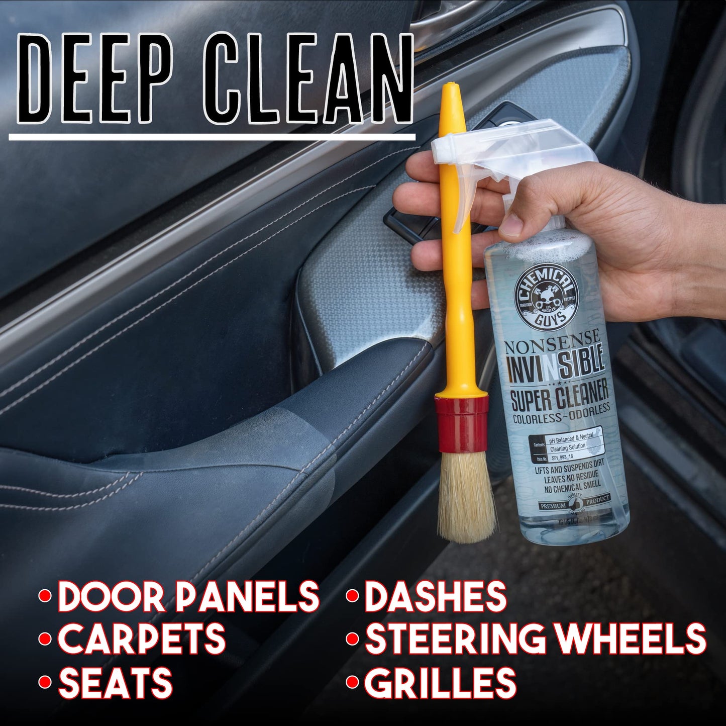 Chemical Guys Nonsense All Surface Cleaner (Works on Vinyl, Rubber, Plastic, Carpet & More) Safe for Home, Garage, Cars, Trucks, SUVs, Motorcycles, RVs & More, 3.79 L