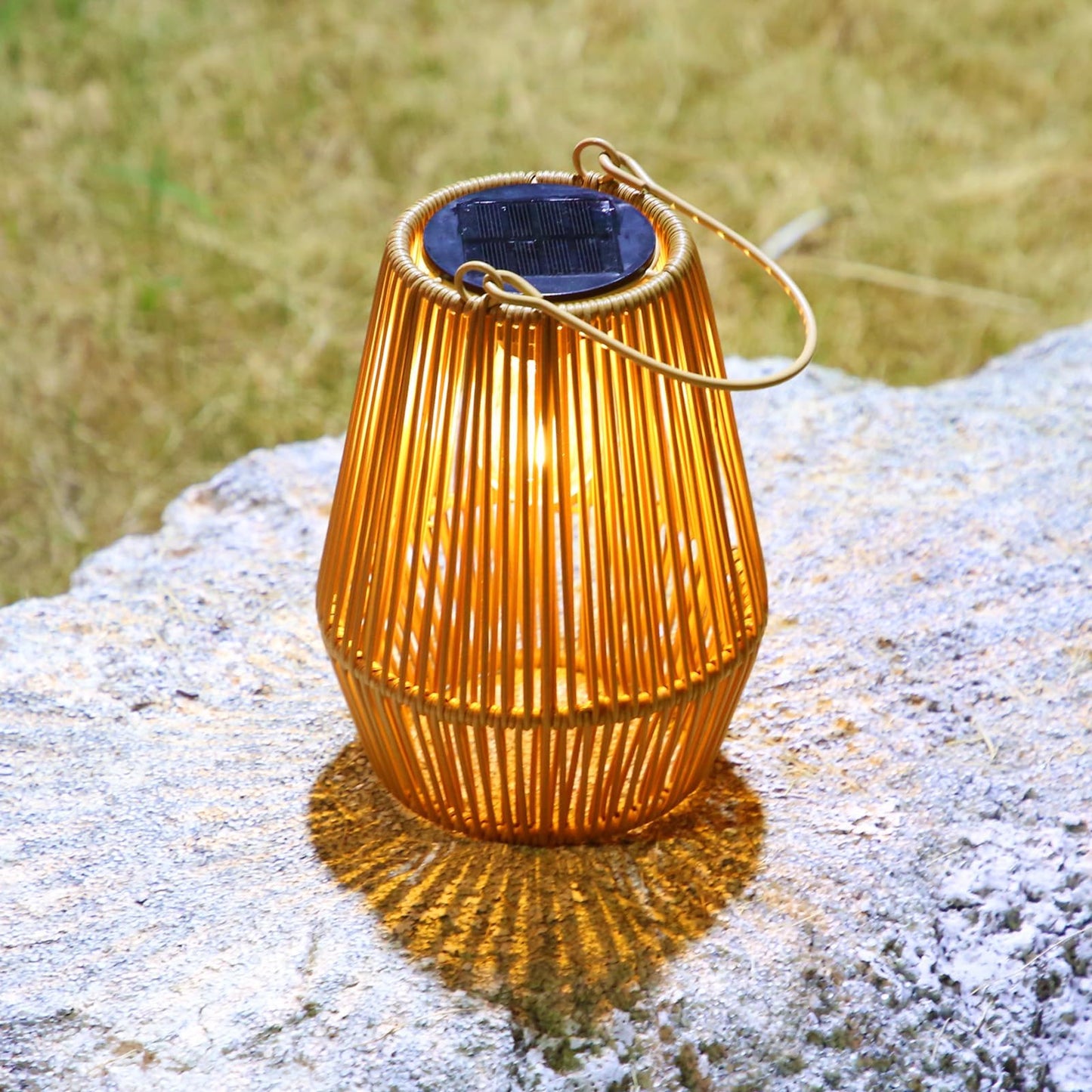 Solar Lanterns Outdoor, KagoLing Solar Lights for Outside Hanging Solar LED Lanterns Waterproof Decorative Table Lamp for Garden Patio Yard -2 Pack