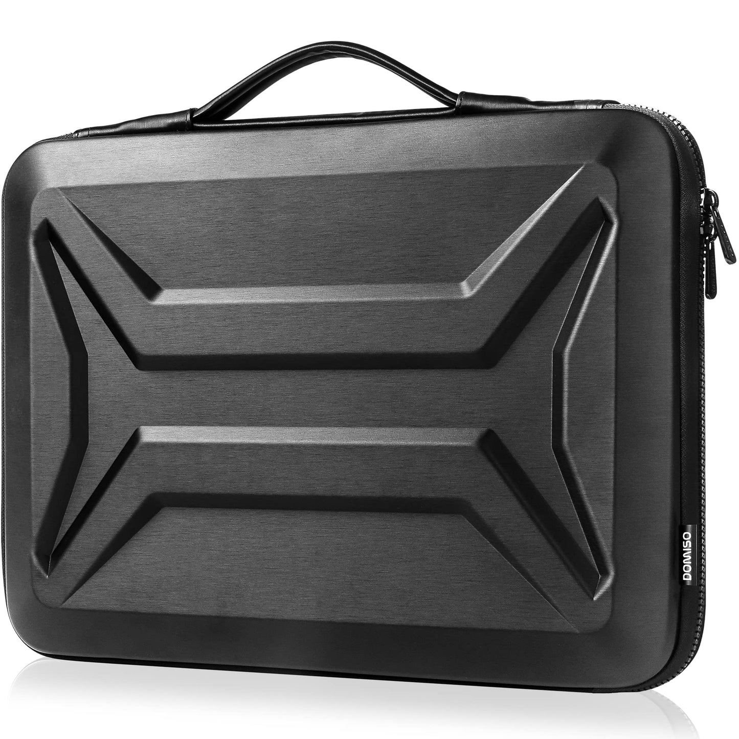DOMISO 17-17.3 Inch Laptop Hard Case, Shockproof Waterproof Laptop Sleeve with Retractable Handle for Chromebook, HP, Acer, ASUS, Lenovo, Dell Laptop Notebook Ultrabook, Black