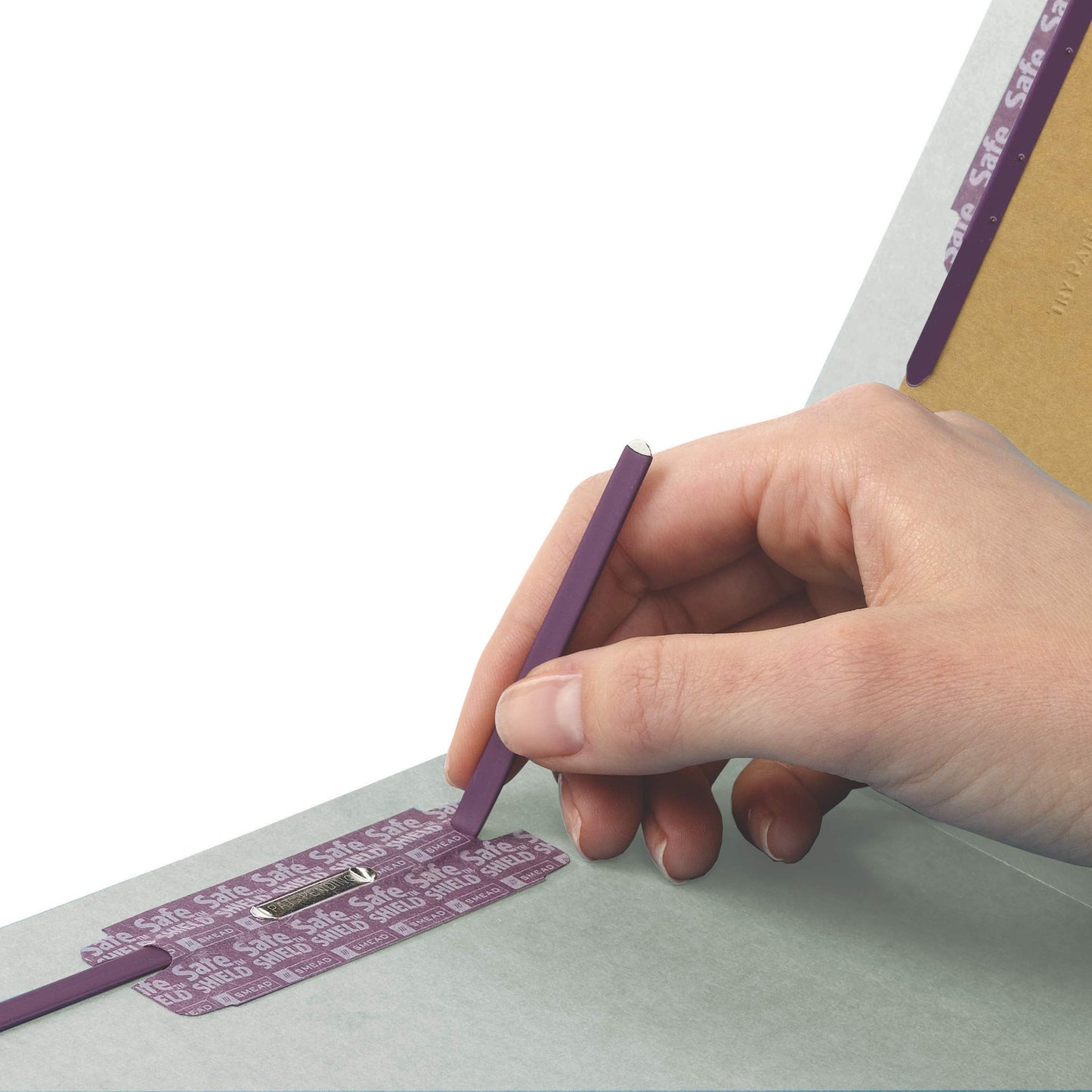 Smead End Tab Classification Folder, Letter, Straight, 1 Divider, Gray-Green, 10 Per Box (26800)