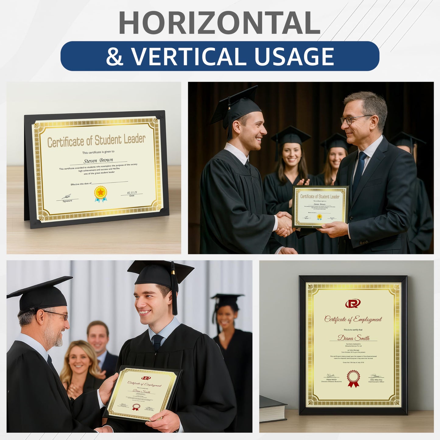 100 Certificate Paper 8.5 x 11 for Printing - Blank Certificate Papers for Award Certificates & Diploma Paper - Premium Gold Foil Award Papers Cardstock for Awards & Certificates Graduation