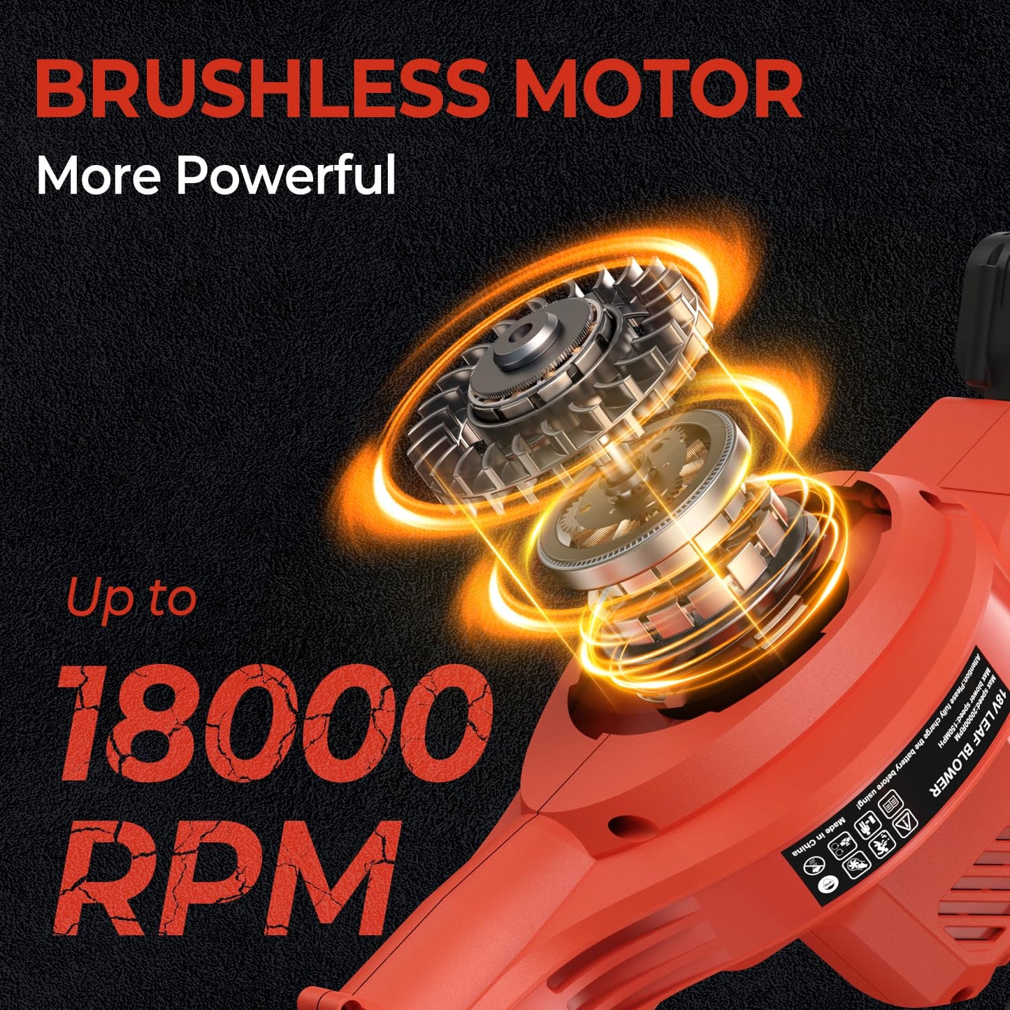 Cordless Leaf Blower for Mwk M18 18V Battery,【Battery Not Included】,Up to 150MPH,2 Speed Mode,180CFM High Speed Small Leaf Blower for Lawn Care, Patio, Blowing Leave