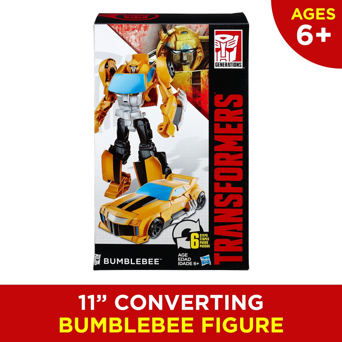 Transformers Toys Heroic Bumblebee Action Figure - Timeless Large-Scale Figure, Changes into Yellow Toy Car - Toys for Kids 6 and Up, 11-inch (Amazon Exclusive)