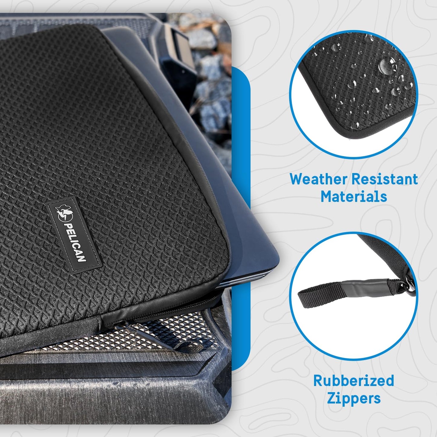 Pelican Traveler Laptop Sleeve/Case 14 Inch [Padded Exterior] [Compact Design] Weather Resistant and Heavy Duty Laptop Cover for 14” MacBook Pro/Air M3, HP, Dell, Lenovo, Acer and More - Black