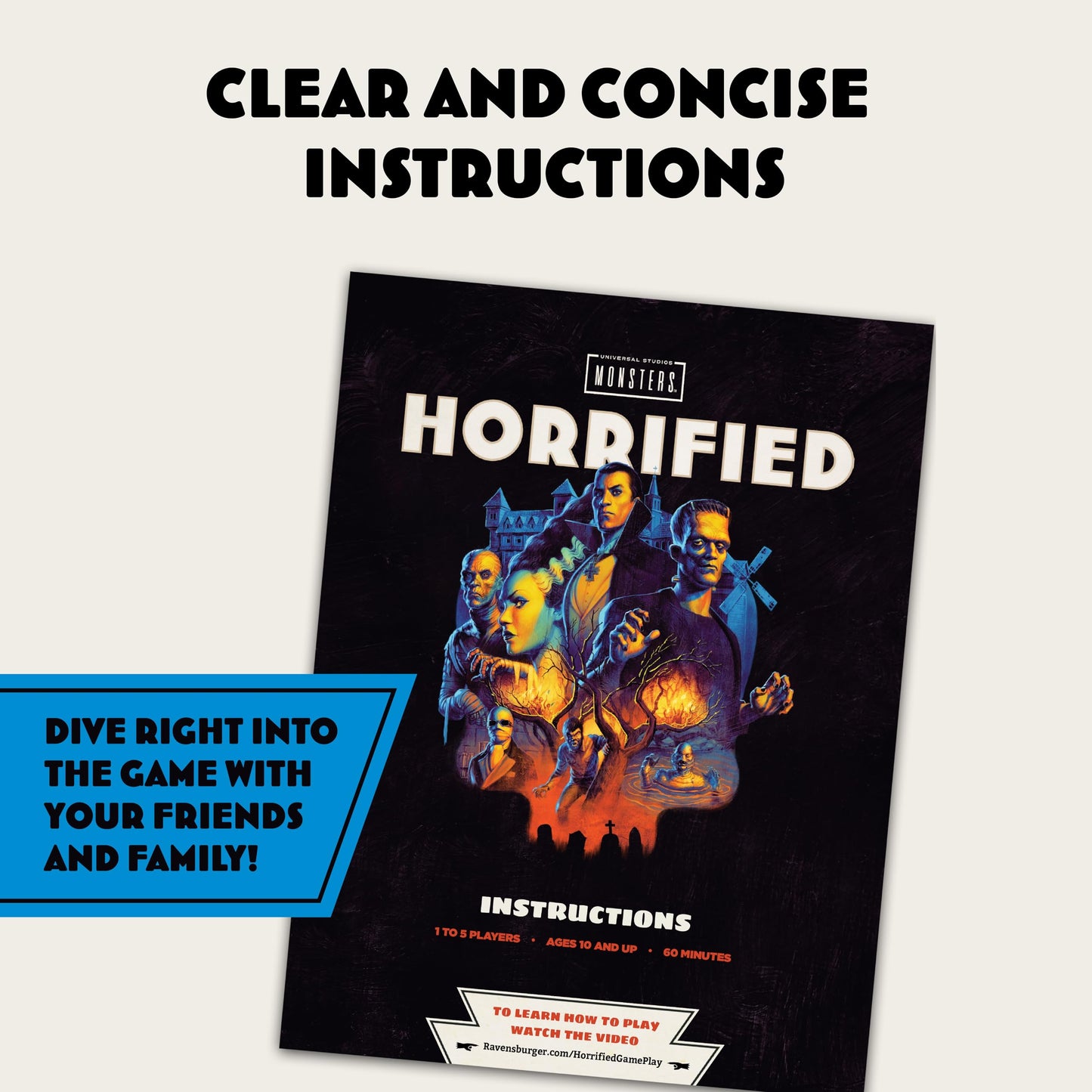 Ravensburger Horrified: Universal Monsters Strategy Board Game for Ages 10 & Up