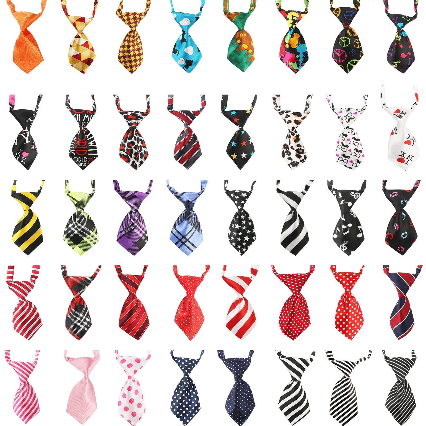 Neck Ties for Dog, Segarty 40PCS Adjustable Dog Ties for Small Dogs Puppy Cats Baby Party Pet Collar Neckties for Holiday Customes Grooming Accessories