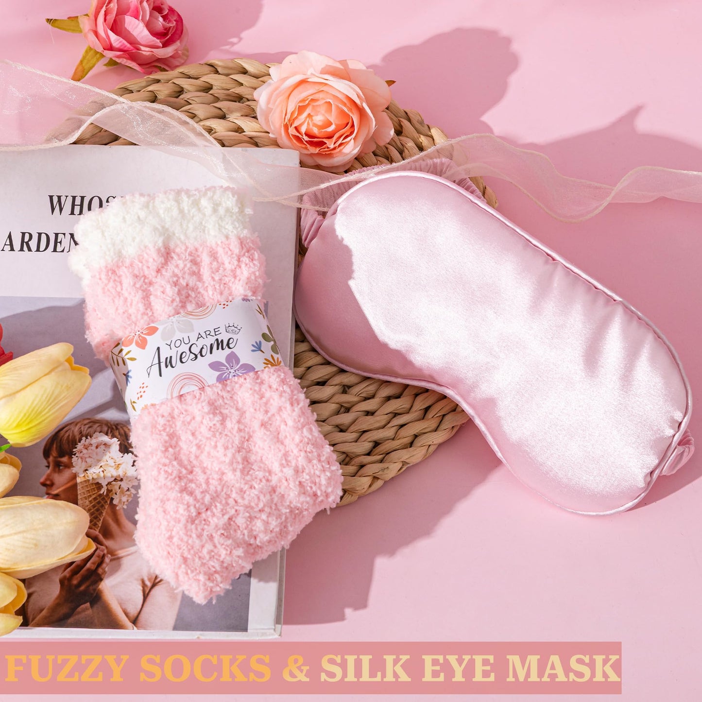 Birthday Gifts Basket for Women,Unique Self Care Relaxation Spa Get Well Soon Gift Box for Her,Thinking of You Set Inspirational Package w/Luxury Blanket,Unique Idea for Mom Sister