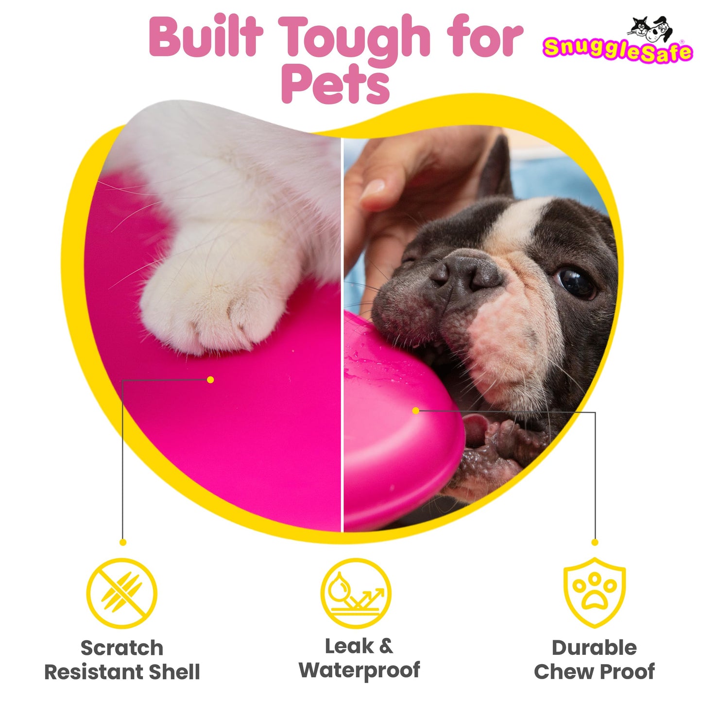 The 'Original' SnuggleSafe Microwave Heat Pad for Pets – Chew-Proof, Water-Resistant Heating Disc for Dogs and Cats – up to 10 Hours of Soothing Warmth