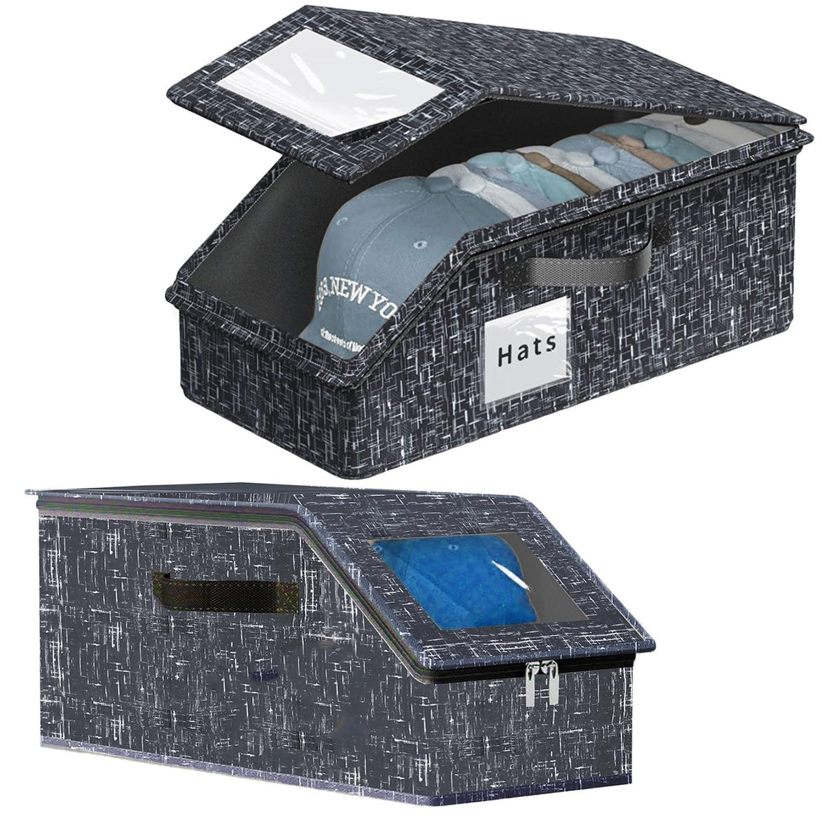 2-Pack Hat Storage for Baseball Caps – Closet Baseball Cap Storage Organizer for Gloves, Clothes, Books and Toys, Dust-Resistant