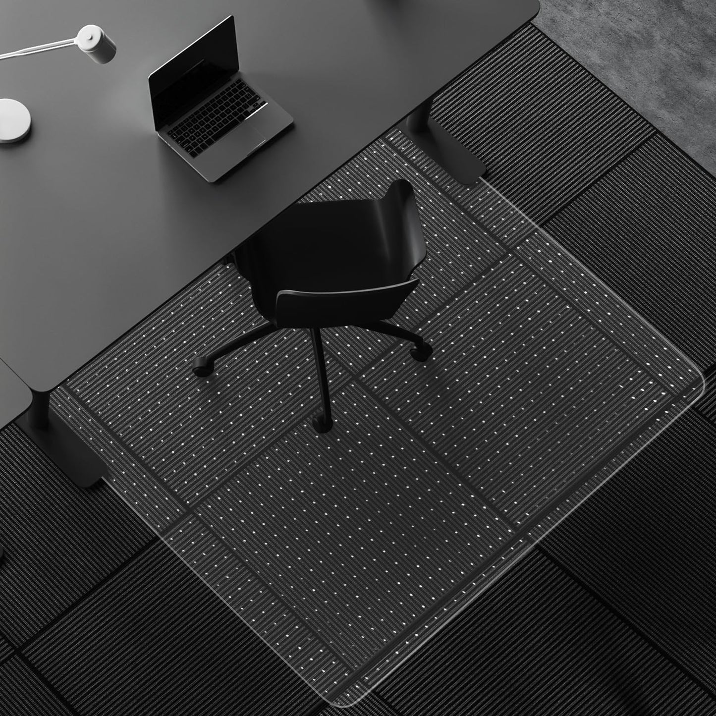 FRUITEAM Office Chair Mat for Carpet Floors, 48''×48'' Square Heavy Duty Carpet Protector, Easy Glide and Sturdy, Rectangle Transparent with Non-Slip Studded fot Home and Office