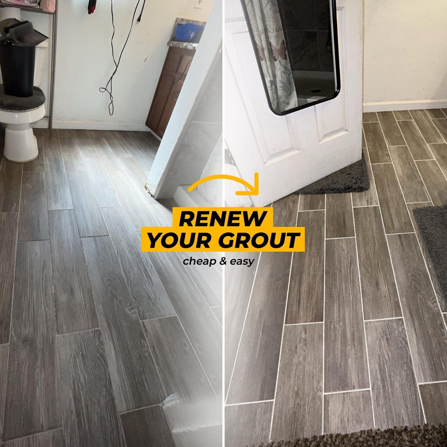 PentaUSA Grout - Fast Drying Grout Repair Kit, Restore and Renew Joint Lines in Bathroom and Kitchen - Scraper Included (250g - White)