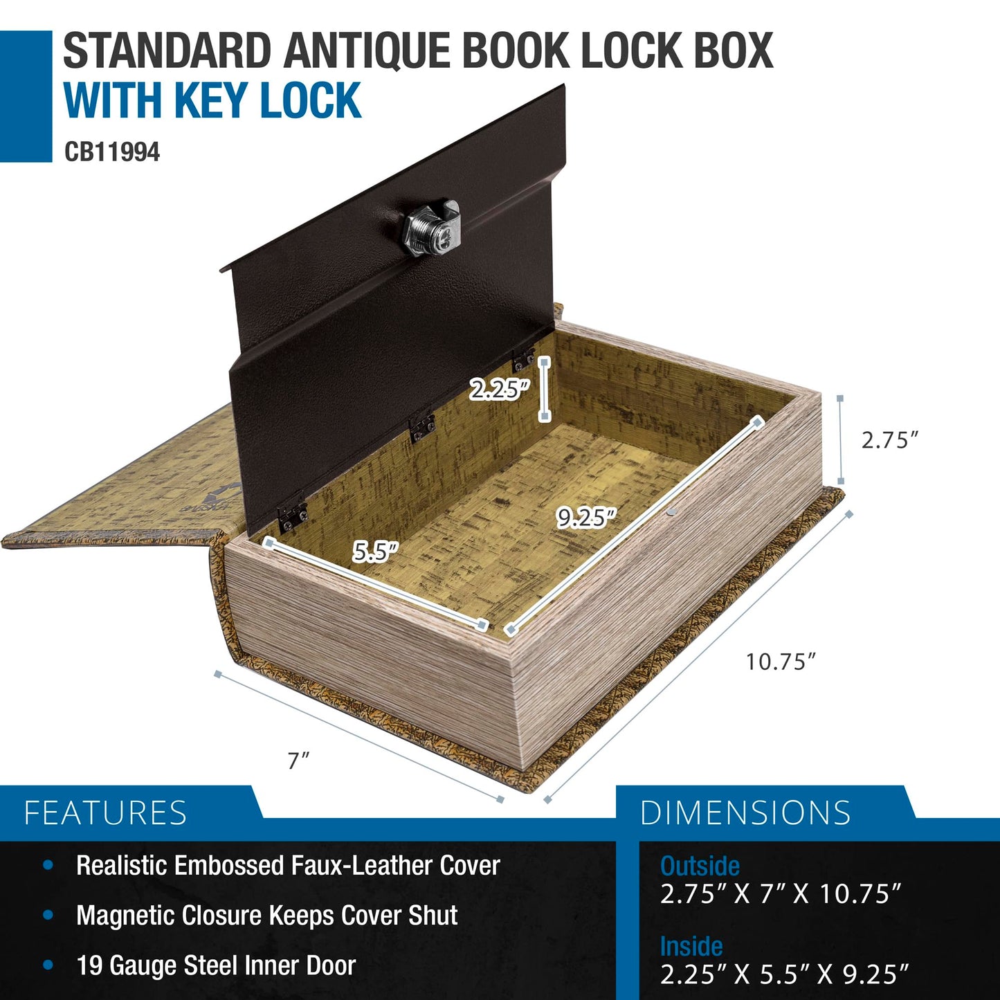 Barska Optics Antique Map Diversion Book Lock Box