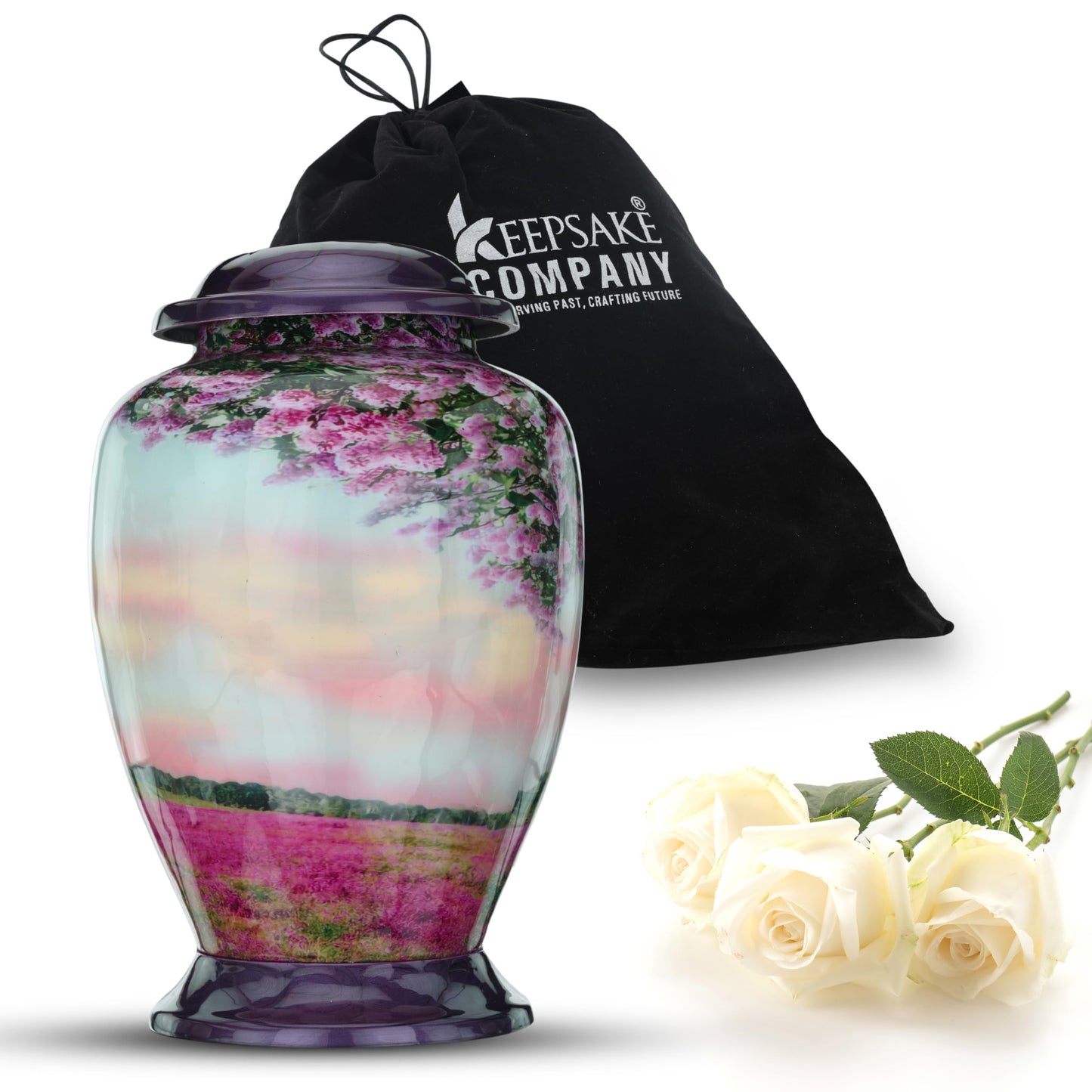 Purple Beutiful Large Urn for Ashes Adult Male - Cremation Urns for Human Ashes Adult Man - Cremation Urns for Ashes - Funeral/Burial Urns - Decorative and Keepsake ERN, Earns, 220 Cu in Volume