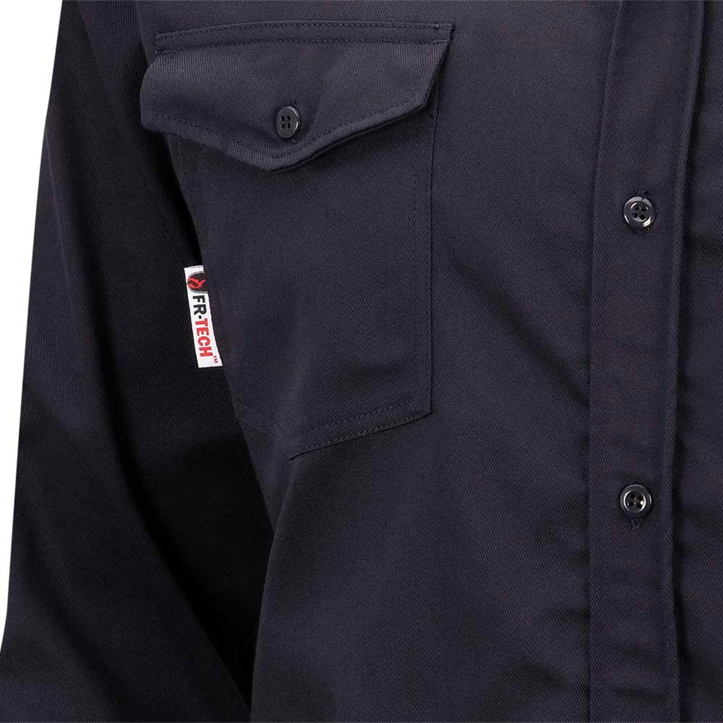 Pioneer FR Arc Rated Button-Up Safety Shirt for Men - Flame Resistant - ARC 2 PPE 10 Cal - Navy Blue