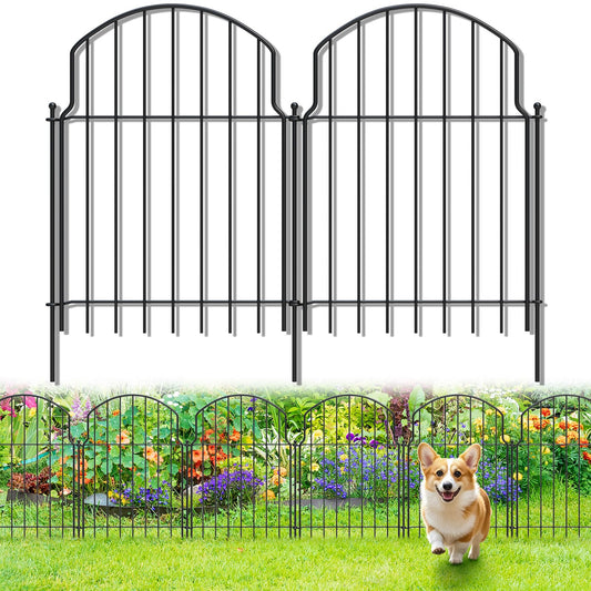 25Pcs Decorative Garden Fence, 20in(H)/27ft(L) Rustproof Metal Fences Animal Barrier Outdoor for Yard, Flower Bed Edging Ornamental Border Panel for Dogs, Rabbits, Dig Defence, Garden Decor, Patio